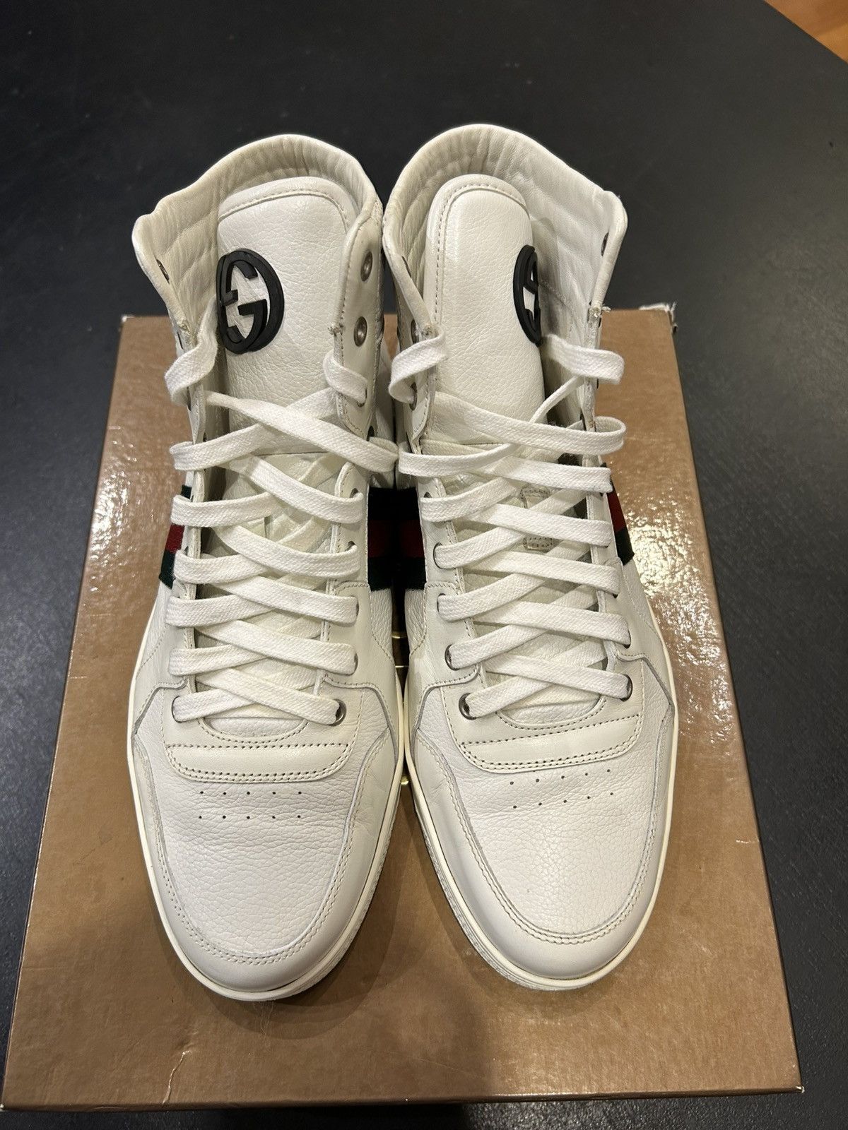 Gucci Gucci High Top Sneakers White Size US 10 / EU 43 - 4 Thumbnail