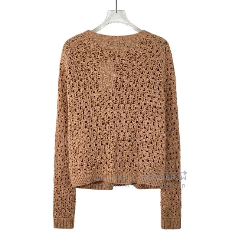 Dior Dior Brown alpaca wool round neck single-breasted long-sle Size M / US 6-8 / IT 42-44 - 2 Thumbnail