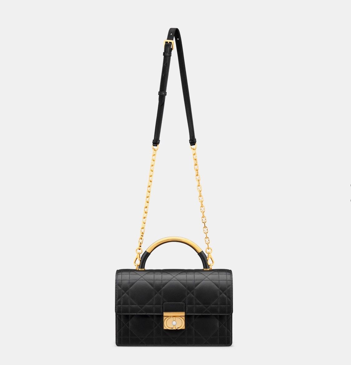 Dior MEDIUM DIOR ANGE BAG Black Macrocannage Lambskin Size ONE SIZE - 4 Thumbnail