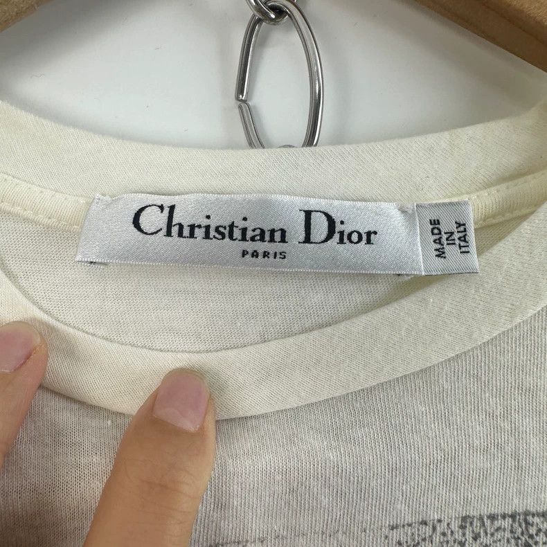 Dior Dior White printed T-shirt Size S / US 4 / IT 40 - 5 Thumbnail