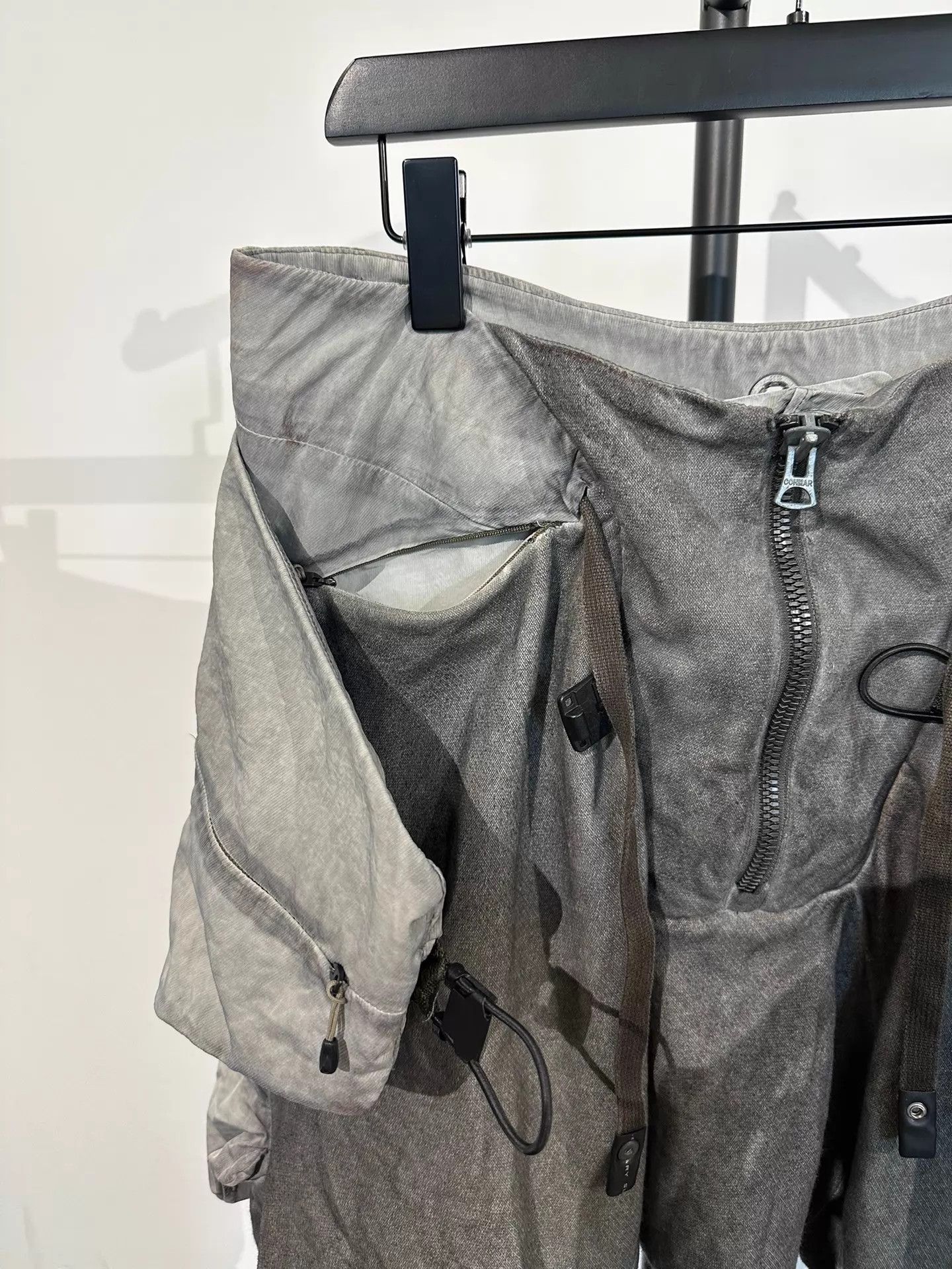 Hamcus Hamcus Manta Ray Nylon Paneled Dropped Crotch Short 3 Size US 27 - 6 Thumbnail