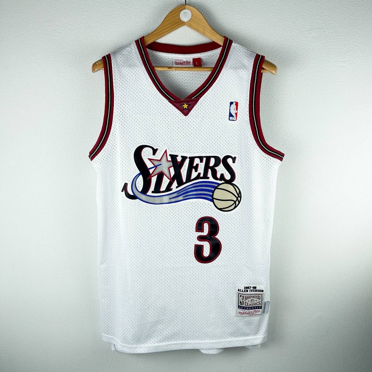 NBA Sixers Iverson Philadelphia Vintage 00s Player Jersey L Size US L / EU 52-54 / 3 - 1 Thumbnail
