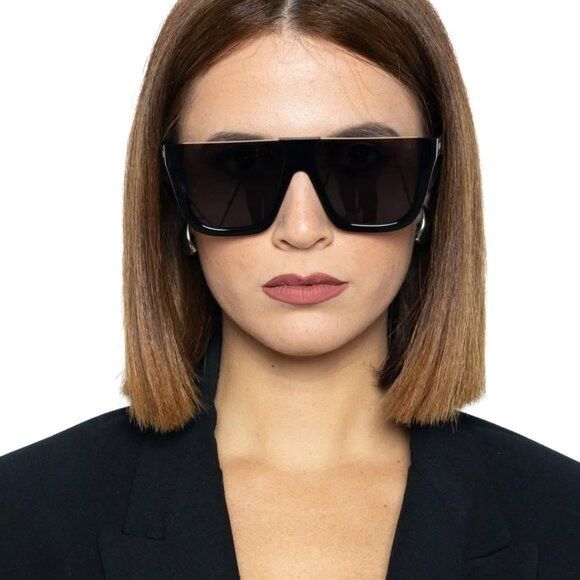 Fendi Fendi FE40136I 53A Sunglasses Havana Shield Frame, Grey Lens Size ONE SIZE - 3 Thumbnail