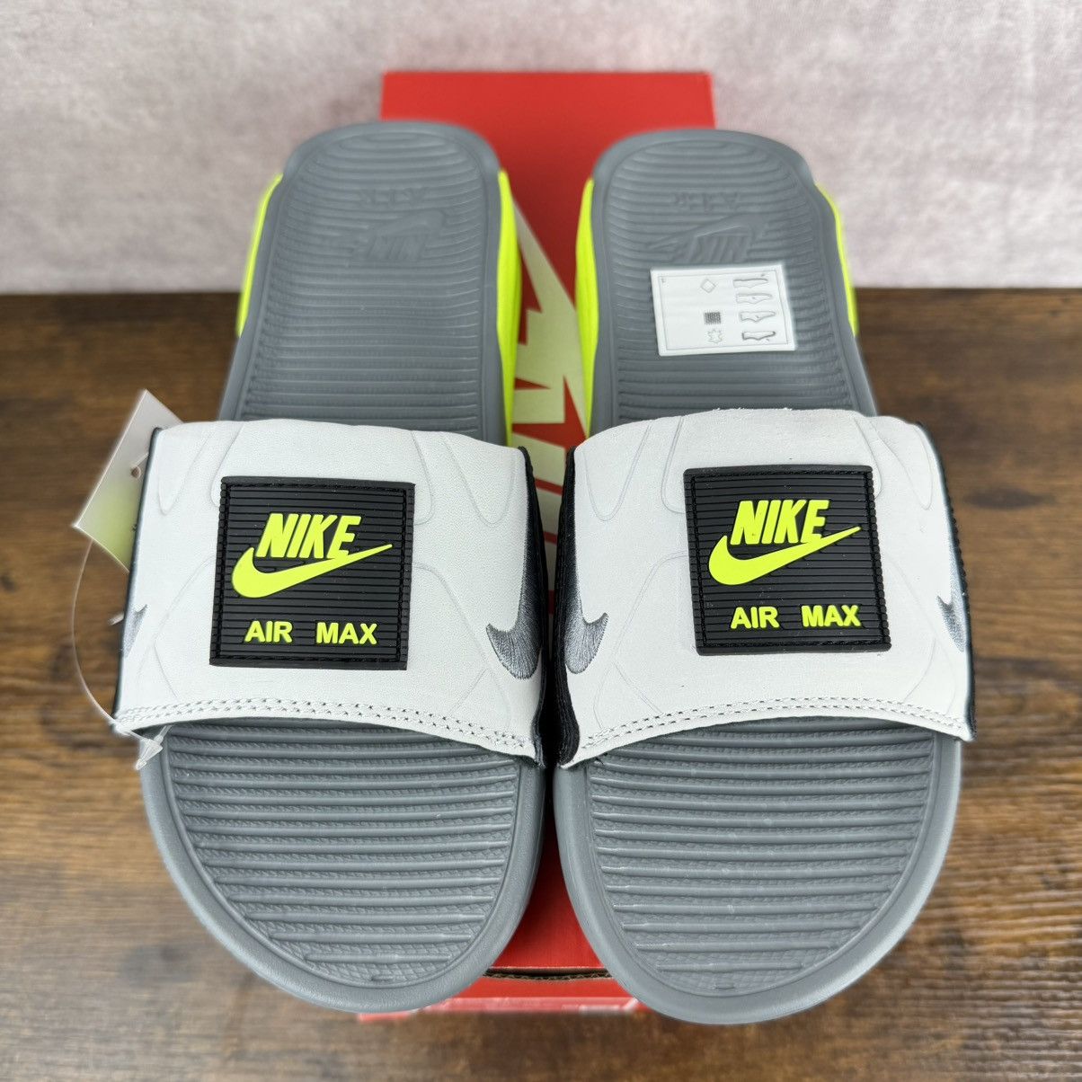 Nike NEW Nike Air Max 90 Slide Volt Neon BQ4635-001 Men’s Slip-On Size US 6 / EU 39 - 5 Thumbnail