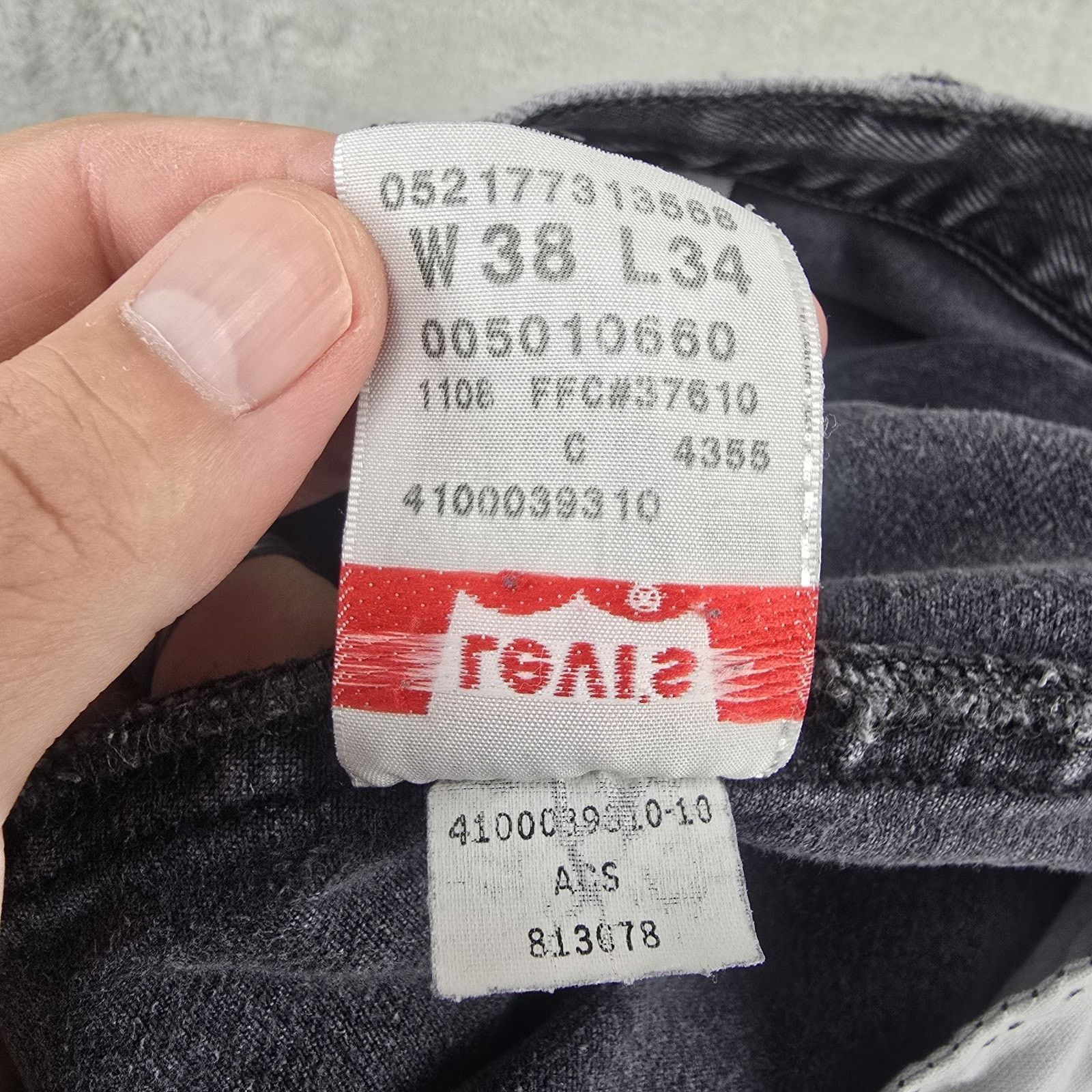 Levi's Levis 501 Jeans Mens 38x34 (Fits 34x30) Black Button Fly Y2K Size US 34 / EU 50 - 8 Thumbnail