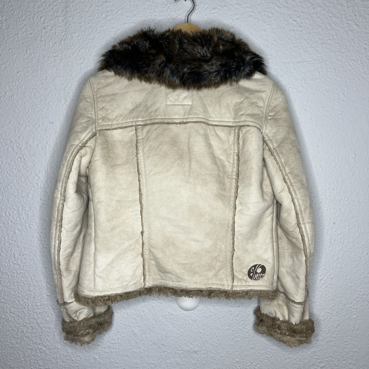Miss Sixty Miss Sixty Faux Fur Sheepskin Jacket Coat Beige Retro RARE Size M / US 6-8 / IT 42-44 - 7 Thumbnail