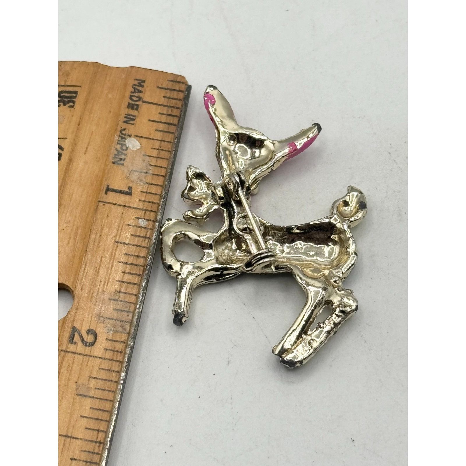 Vintage Vintage enamel fawn deer brooch pin Size ONE SIZE - 3 Thumbnail
