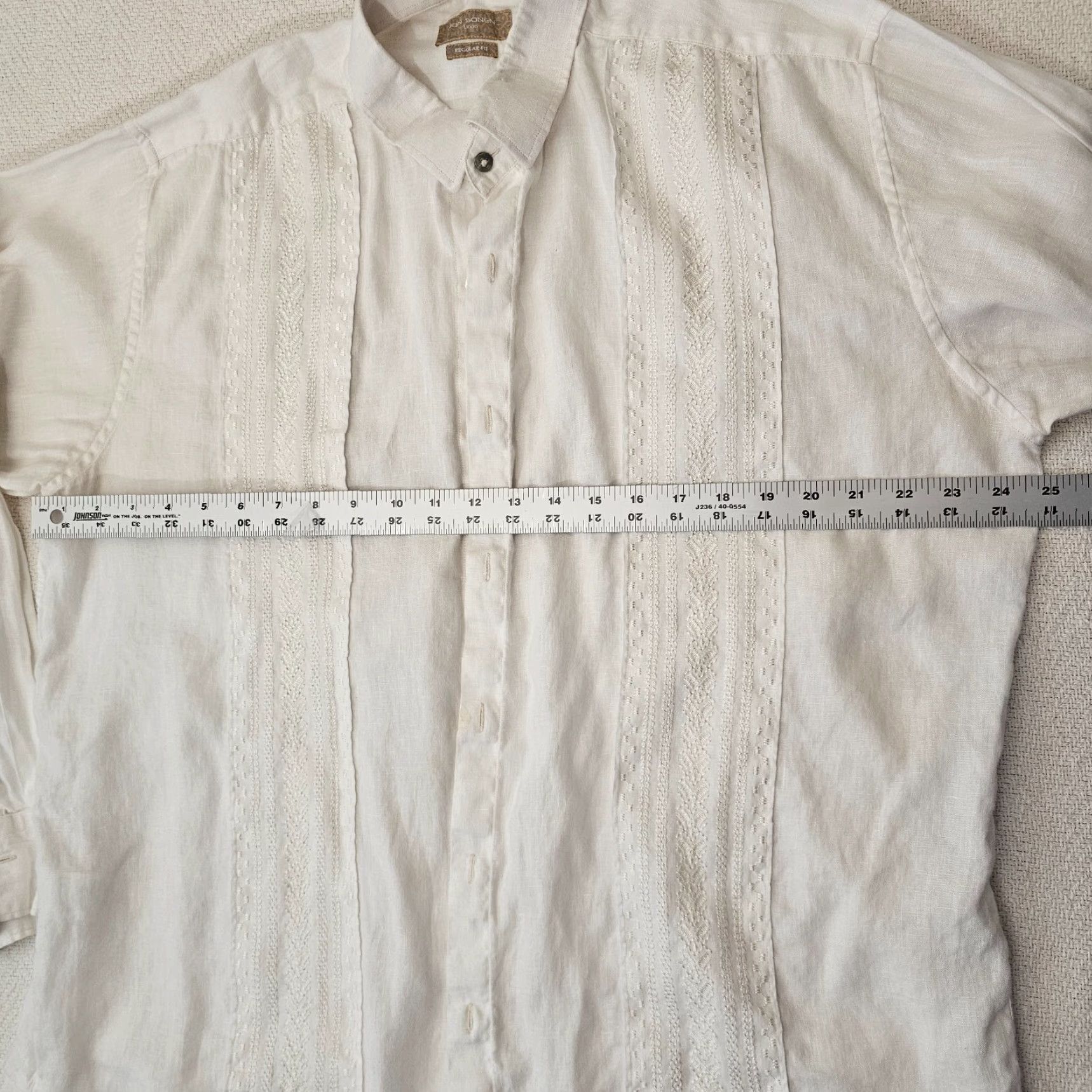 Vintage VINTAGE Jon Sonen Men's 2XL White Button-Down Shirt Long Sleeve Cotton Formal Business Party Size US XXL / EU 58 / 5 - 7 Thumbnail