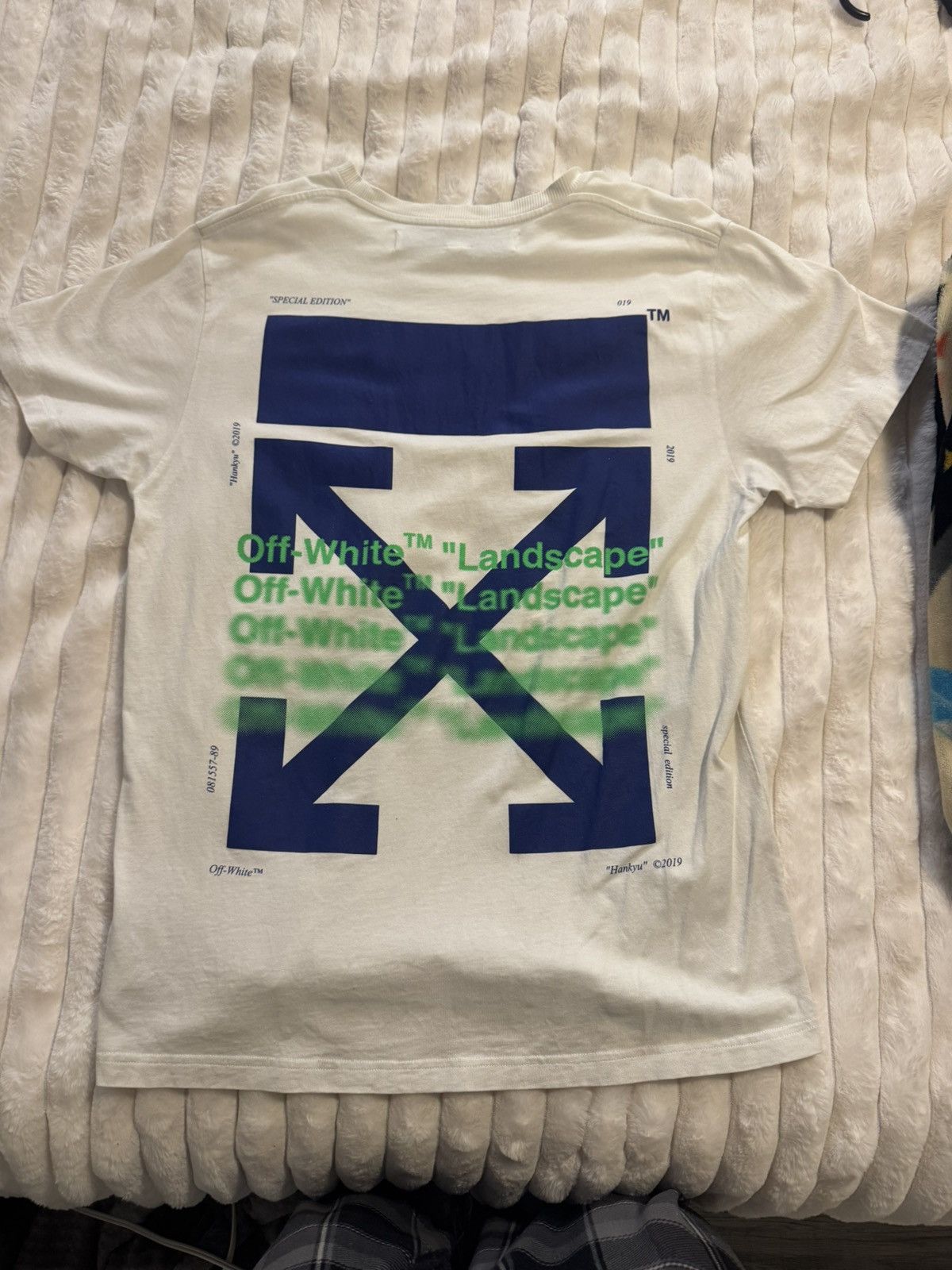 Off-White Off-white Tee - Blue and white X Tee Size US L / EU 52-54 / 3 - 2 Thumbnail