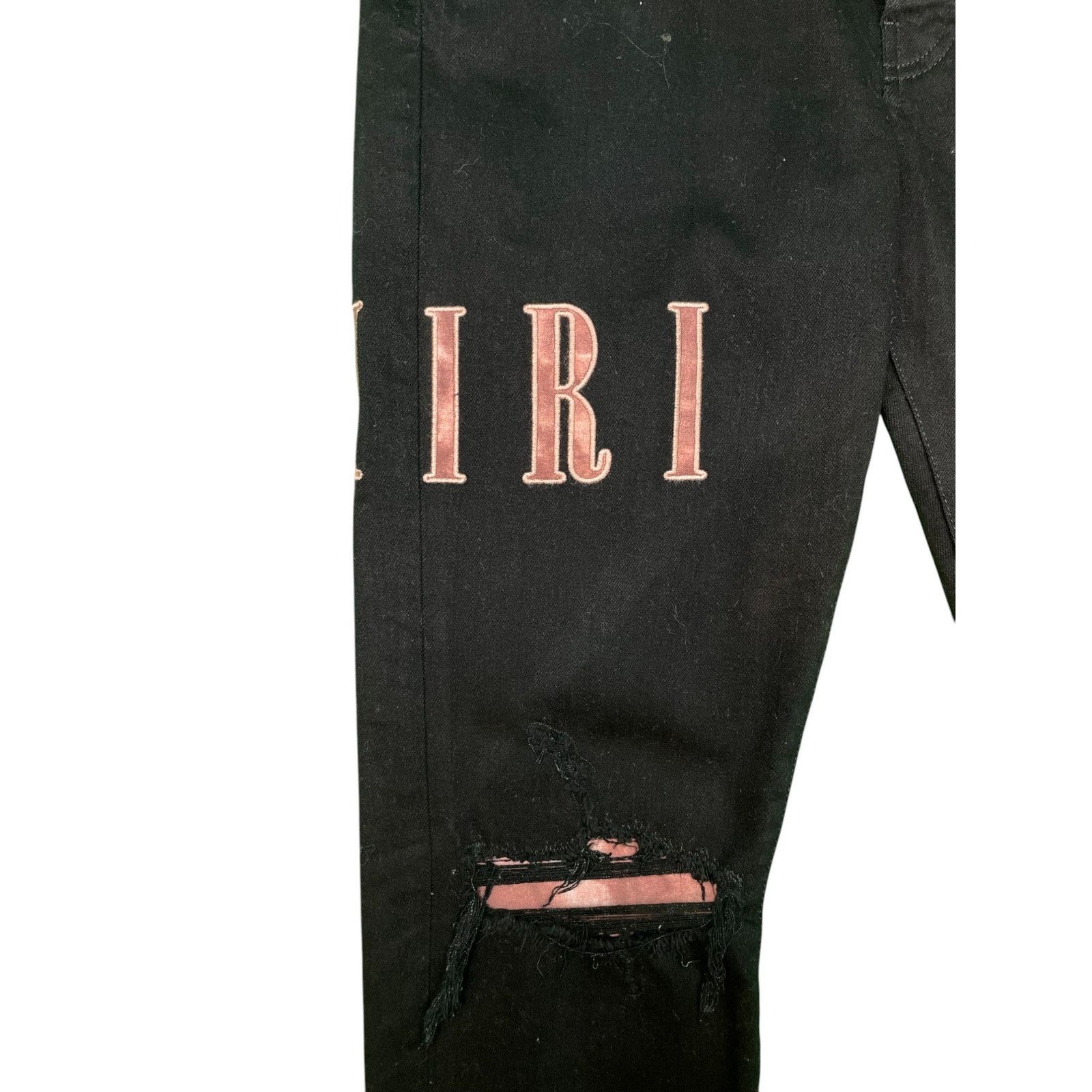 Amiri Amiri Clay Side Logo Black Jeans Size US 33 - 3 Thumbnail