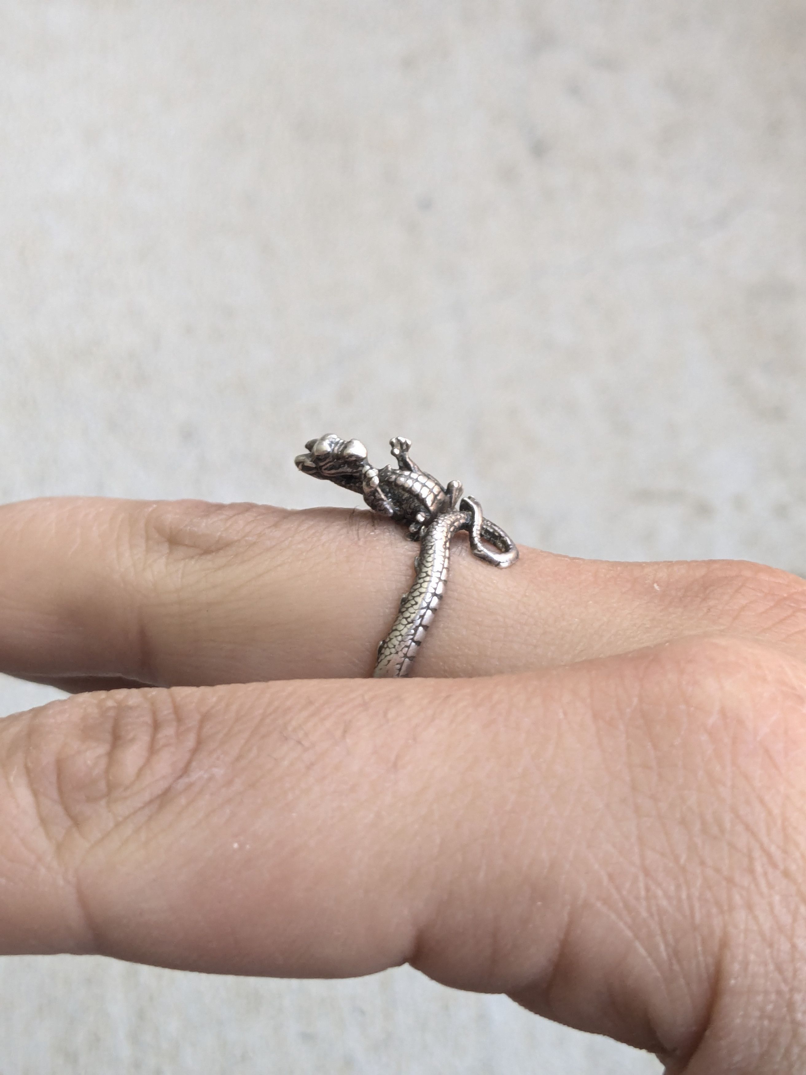 Jewelry Vintage Sterling Silver Ring Dragon 9 Shube Dakota West Size ONE SIZE - 10 Thumbnail