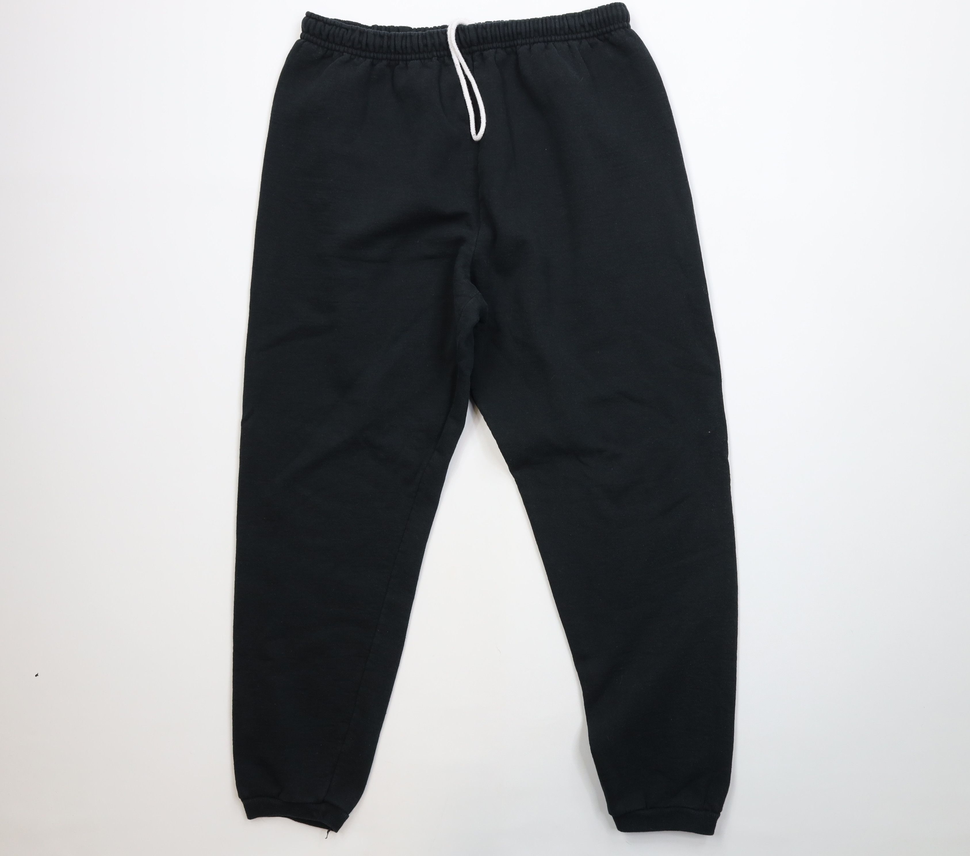 Vintage Vintage 90s Streetwear Cuffed Sweatpants Joggers Pants Black Size US 38 / EU 54 - 1 Thumbnail