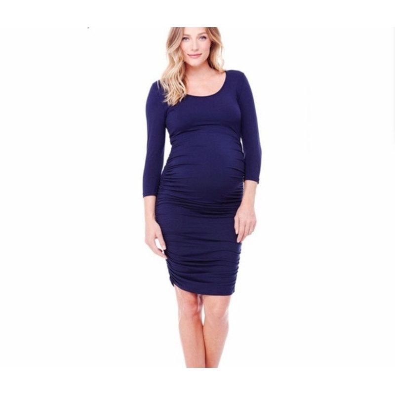 Nordstrom Ingrid & Isabel | Ruched Stretch Shirred Maternity Dress Size S / US 4 / IT 40 - 1 Thumbnail