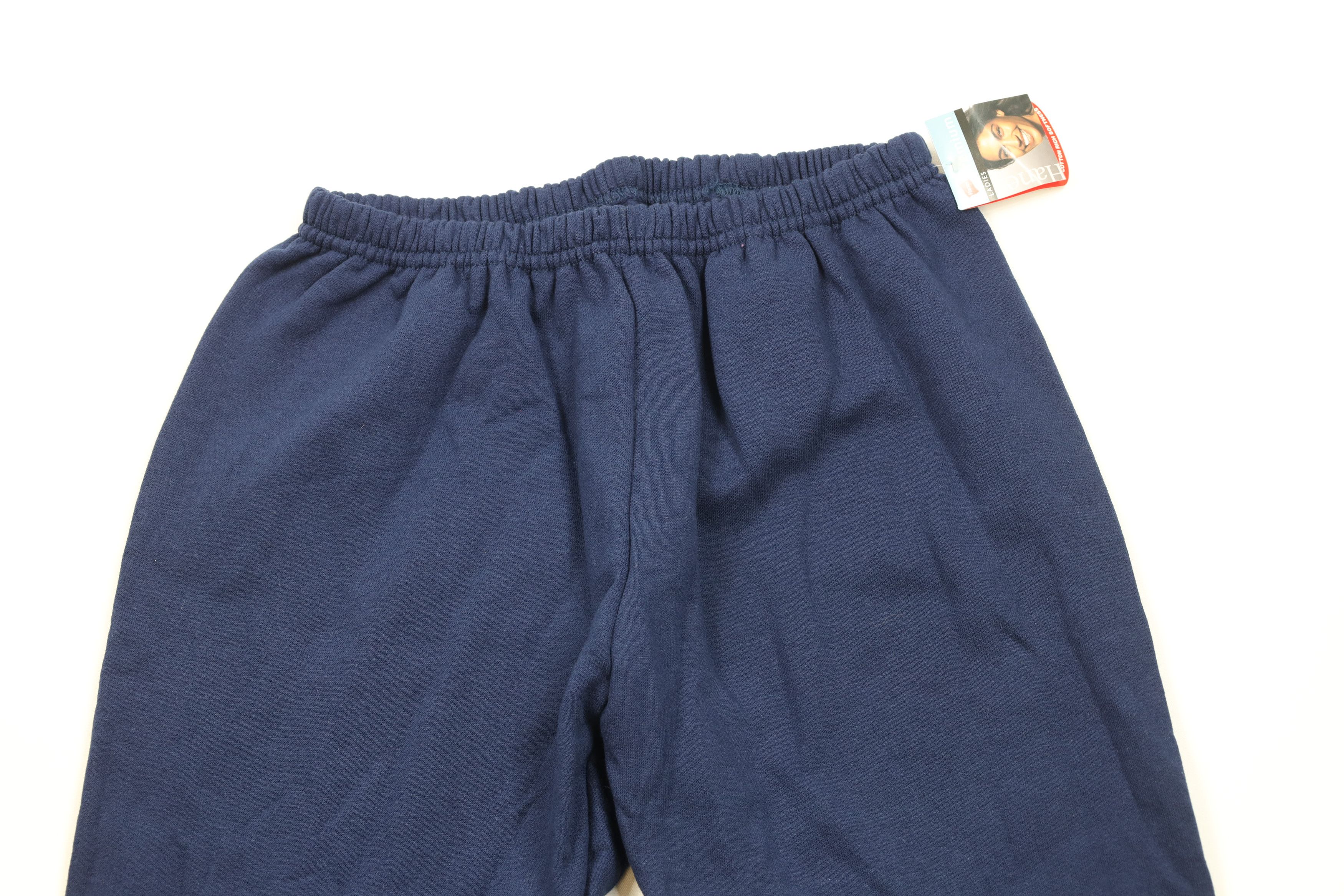 Vintage Deadstock Vintage Y2K Streetwear Blank Sweatpants Navy Blue Size 25" / US 0 / IT 36 - 2 Thumbnail