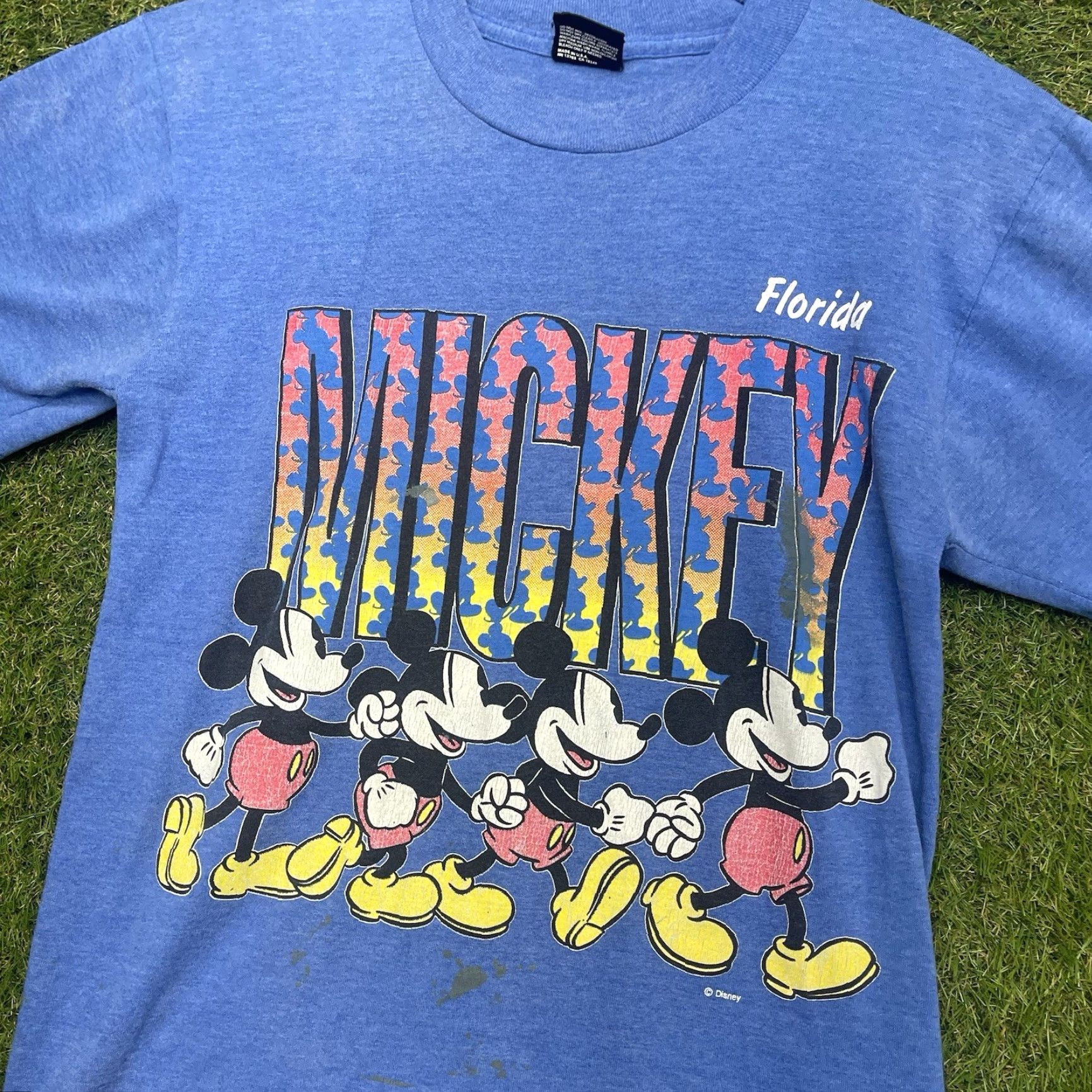 Disney Vintage Walt Disney World Shirt Mens Small Mickey Mouse USA 80s Single Stitch Size US S / EU 44-46 / 1 - 2 Thumbnail