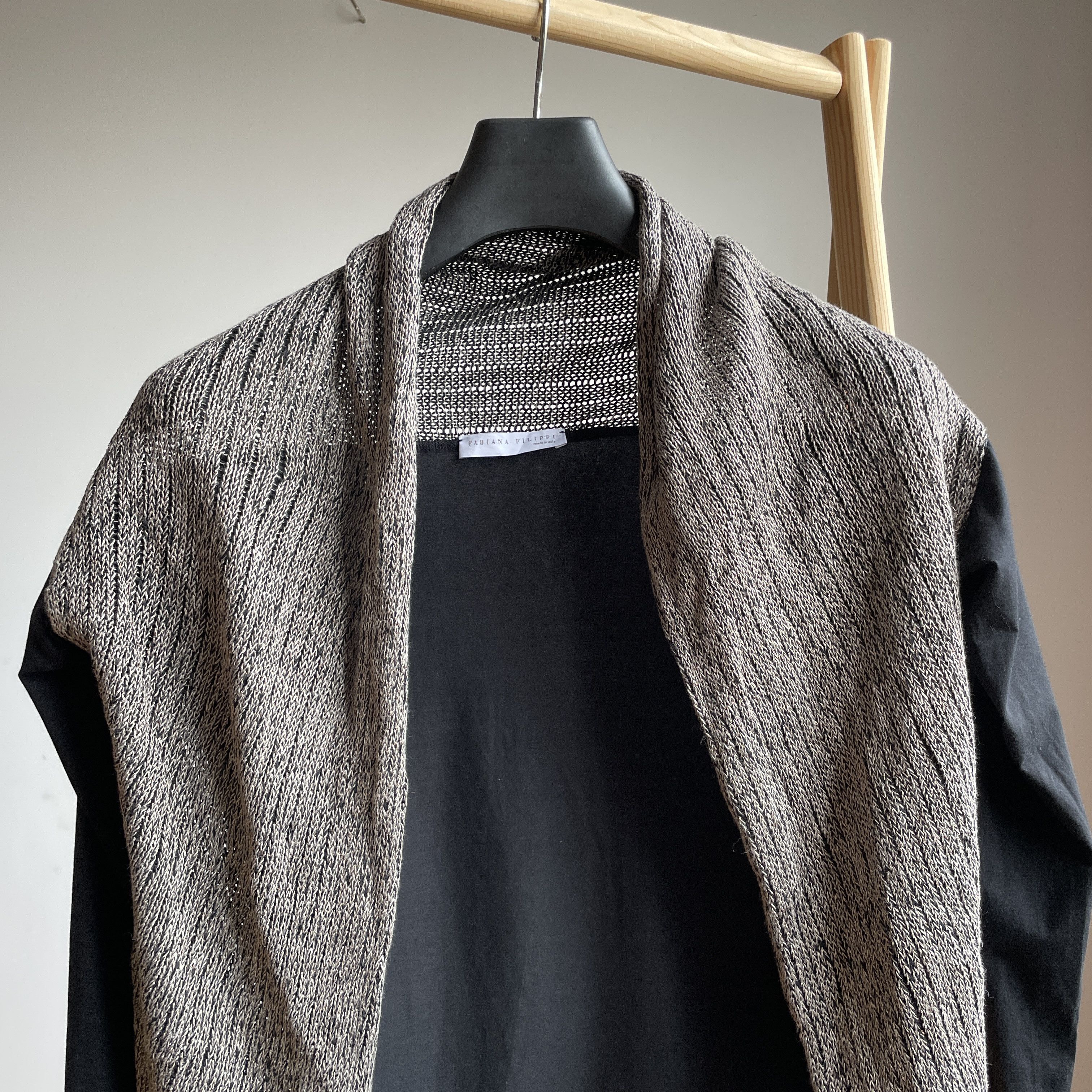 Fabiana Filippi Fabiana Filippi Womens Shawl Collar Open Front Cardigan Size M / US 6-8 / IT 42-44 - 5 Thumbnail