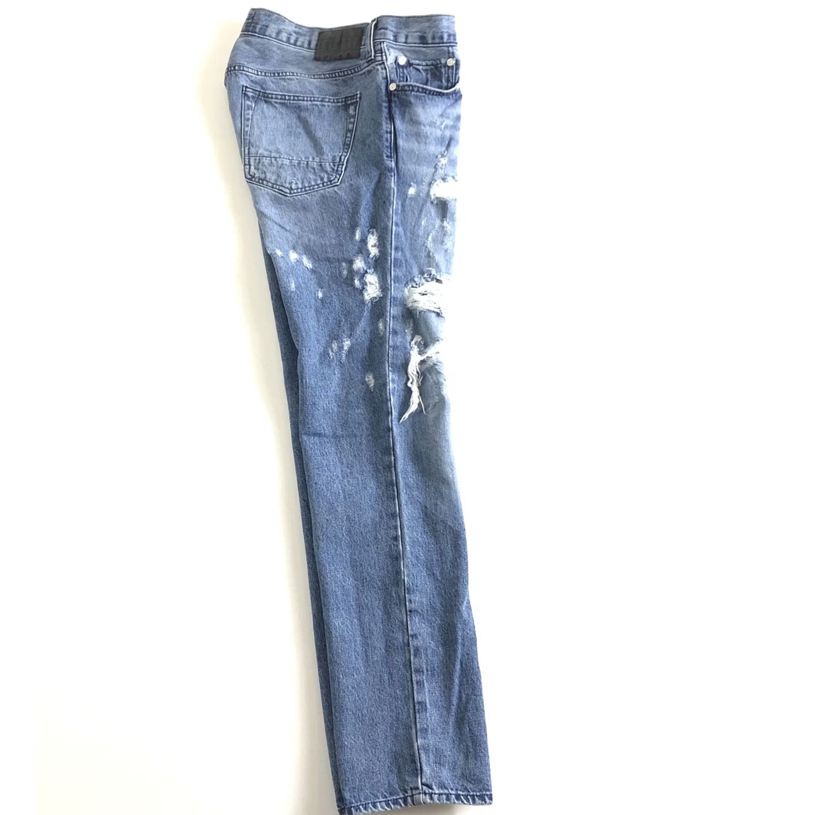 Pacsun PacSun Jeans Mens 32 Blue Slim Distressed 32X32 Size US 32 / EU 48 - 3 Thumbnail
