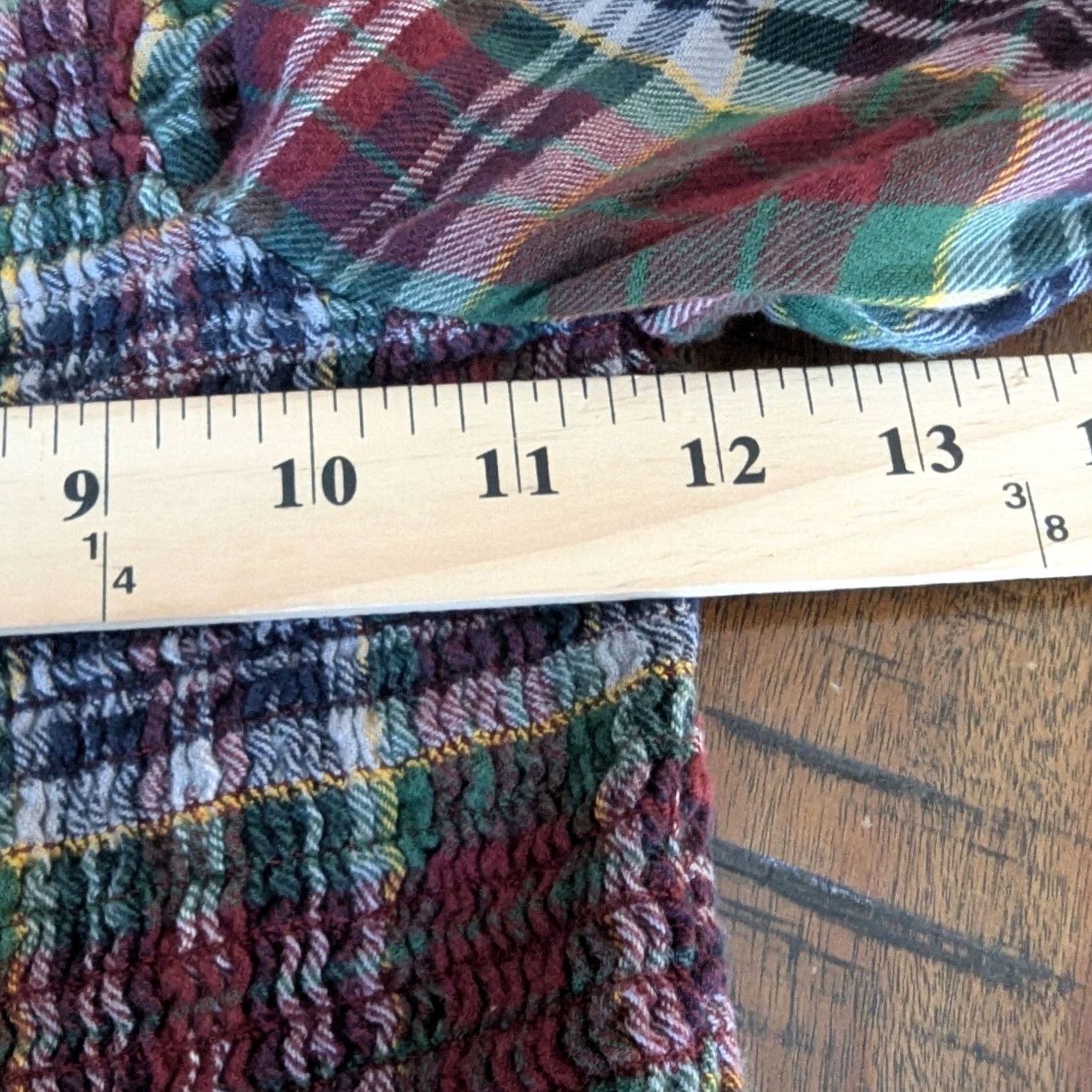 American Eagle Outfitters American Eagle Red Blue Plaid Crop Top Smocked Puff Sleeve Ruffle Sz S *Fits XS Size S / US 4 / IT 40 - 8 Thumbnail