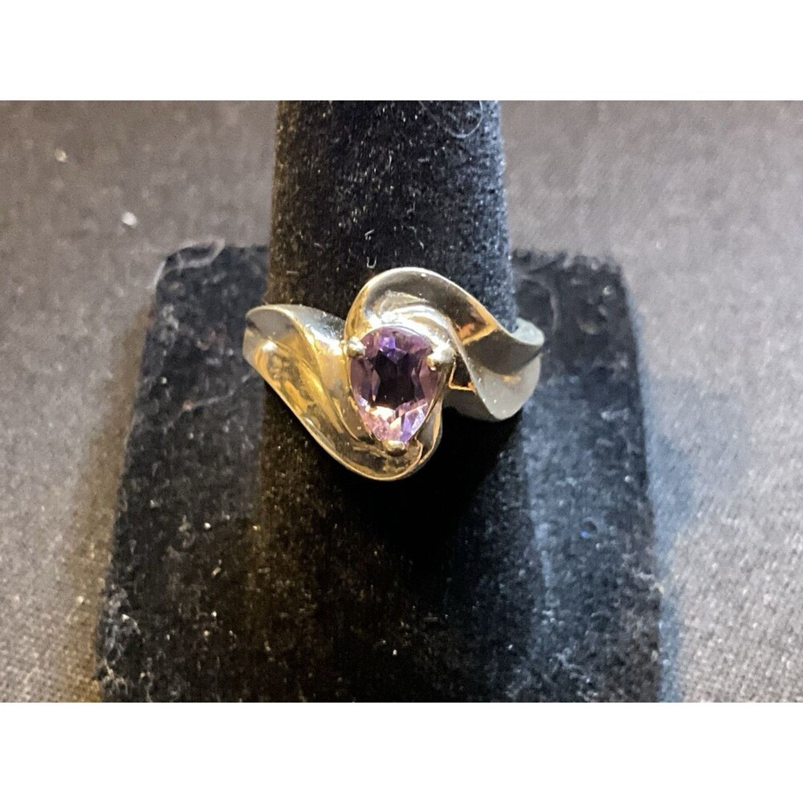 Other 925 Sterling Silver Amethyst Ring Size 6.5 Size ONE SIZE - 1 Thumbnail