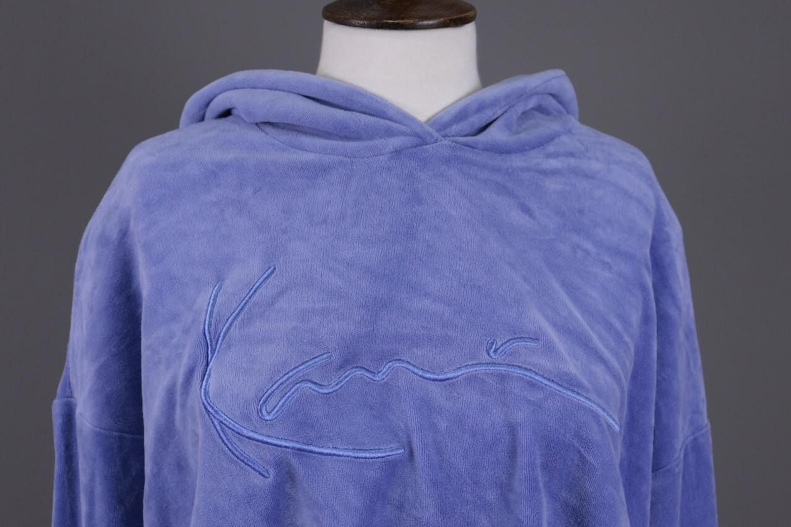 Karl Kani Karl Kani Blue Big Logo Hooded Cropped Sweater Size M/L Size M / US 6-8 / IT 42-44 - 2 Thumbnail