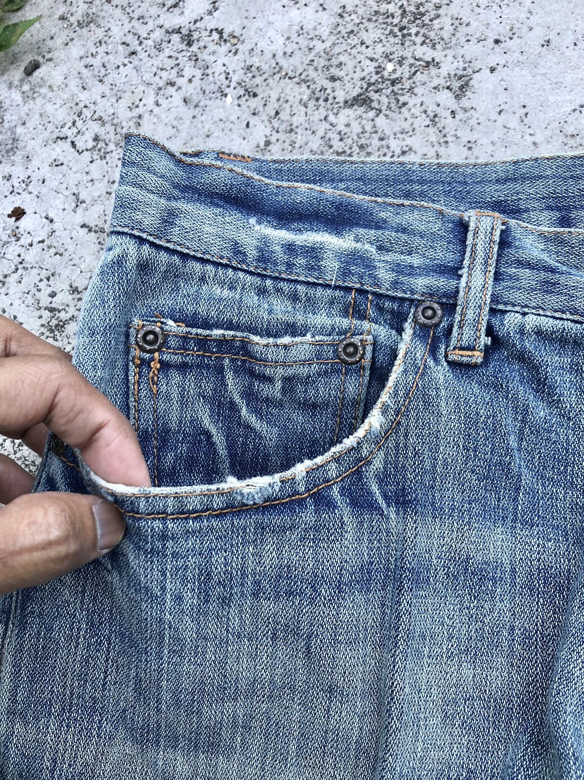 Japanese Brand JAPANESSE NYLAUS DISTRESSED DENIM Size US 30 / EU 46 - 6 Thumbnail