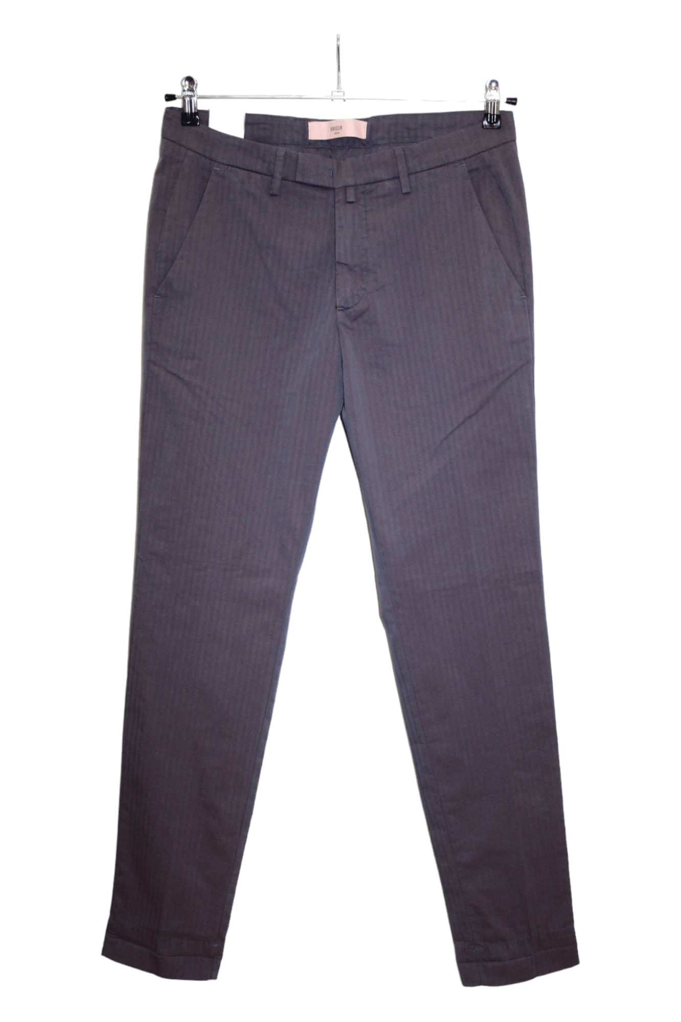 image of Italian Designers Briglia 1949 Uomo Chino Marrone Slim Mod.bg03 in Purple, Men's (Size 32)