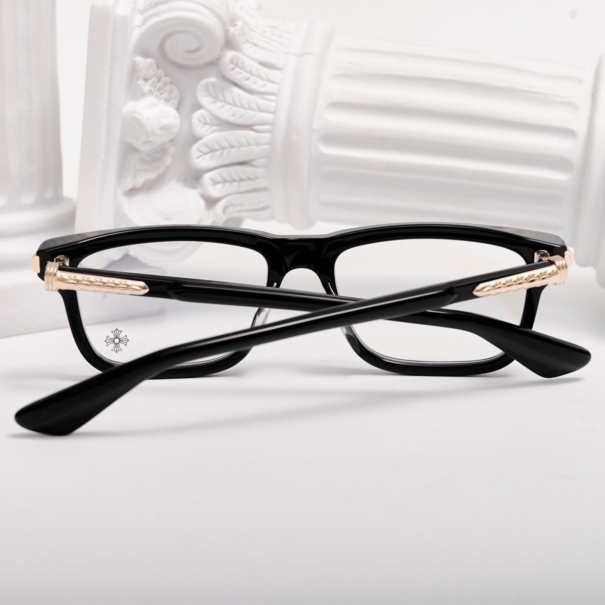 Chrome Hearts CHROME HEARTS LITTLE DINGER BLACK/18KGP GLASSES Size ONE SIZE - 7 Thumbnail