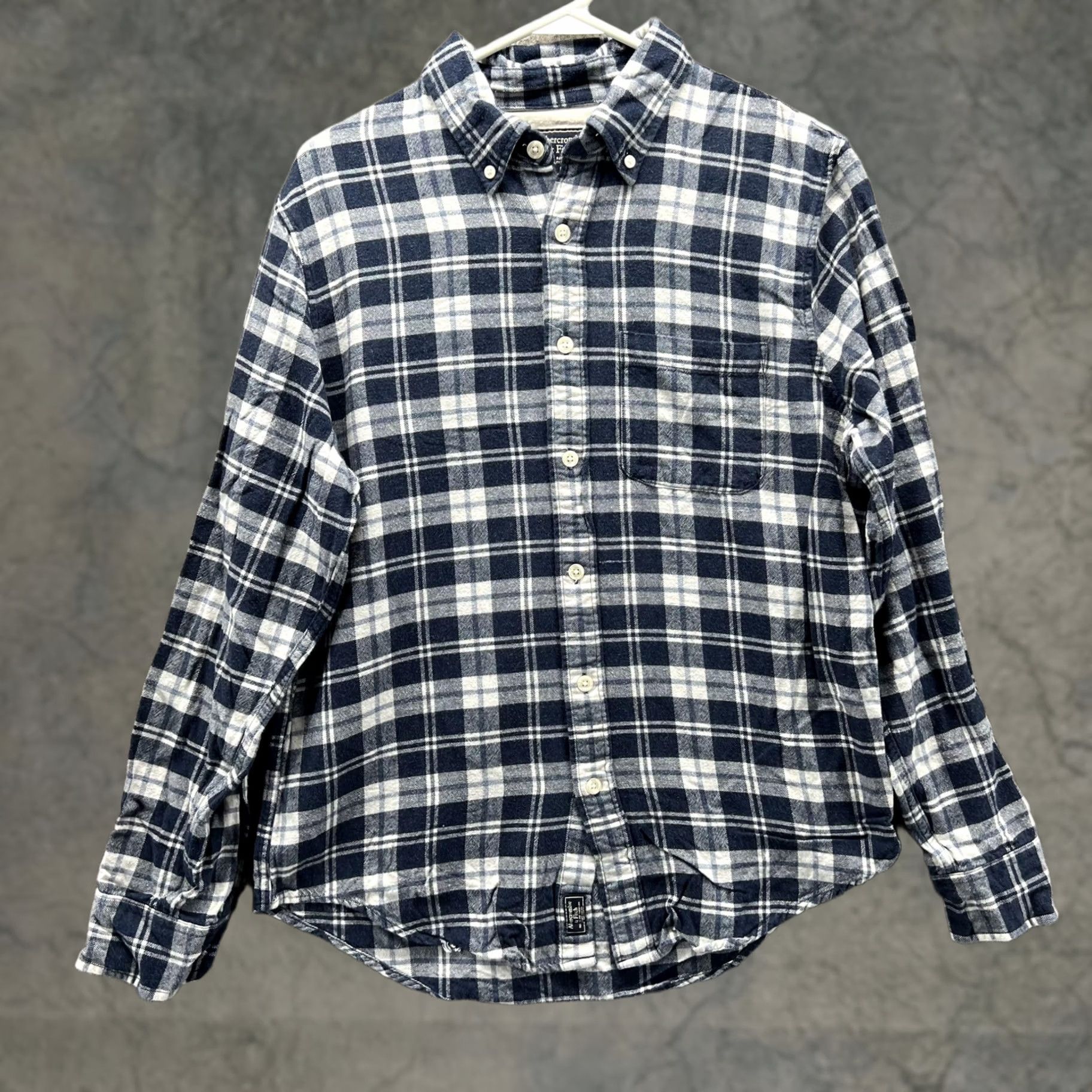 Abercrombie & Fitch Abercrombie & Fitch Shirt Mens M Blue Plaid Flannel Long Sleeve Button-Up Casual Vintage No Size US M / EU 48-50 / 2 - 1 Thumbnail