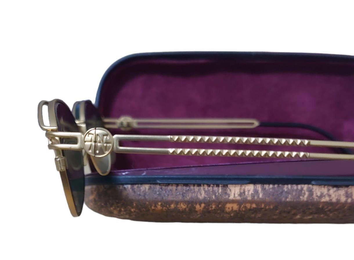 Jean Paul Gaultier Vintage Jean Paul Gaultier 58-6104 Gold Frame Sunglasses Size ONE SIZE - 3 Thumbnail
