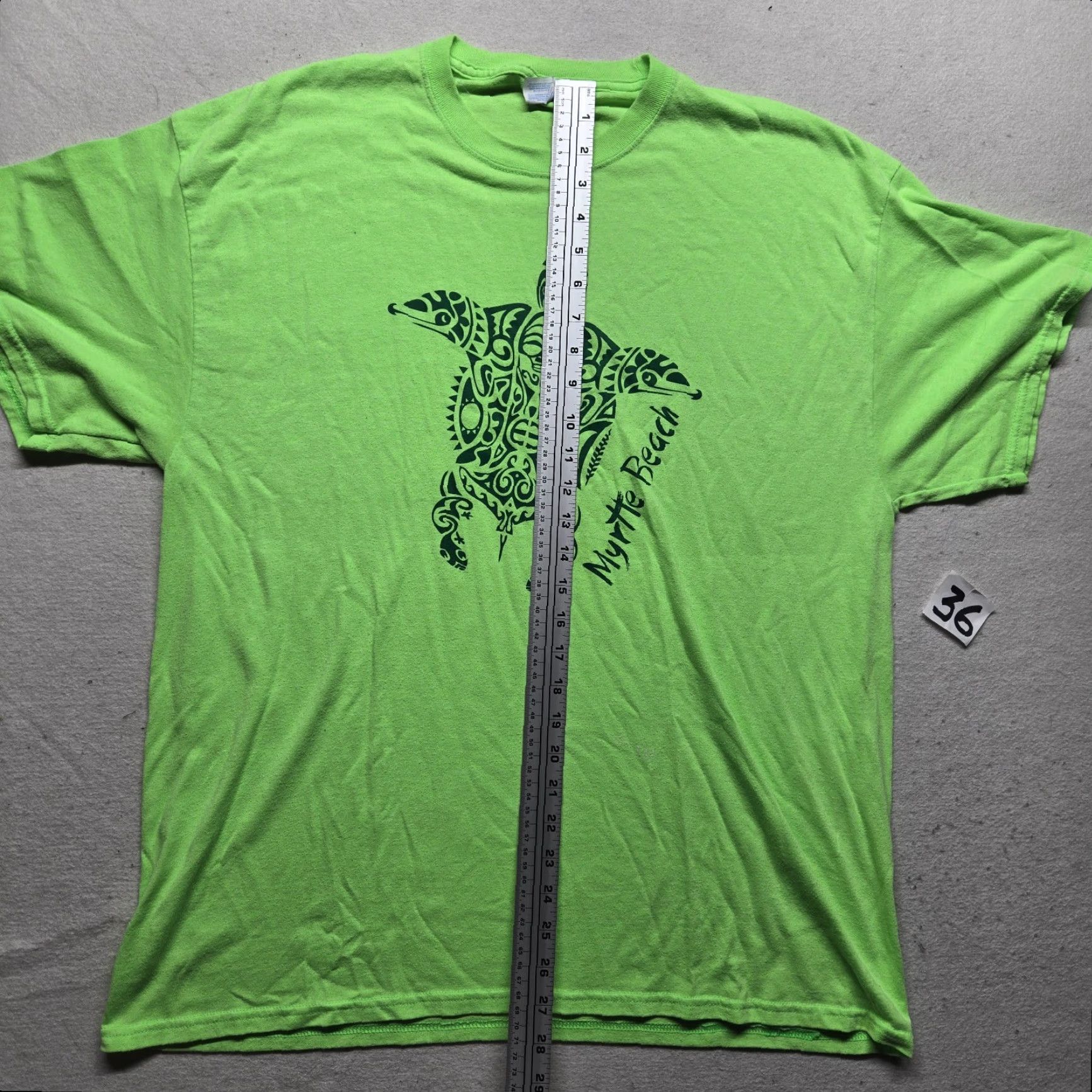 Vintage Myrtle Beach South Carolina T-Shirt Turtle Graphic Adult Size XL Extra Large Shirt Port and Company Men Green Cotton Crew Neck Short Sleeve Vintage No Size US XL / EU 56 / 4 - 6 Thumbnail