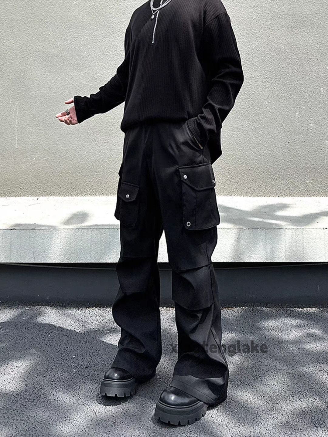 Designer × Japanese Brand × Vintage utility outdoor workwear pleated yuppie flared cargo pants Size US 30 / EU 46 - 3 Thumbnail