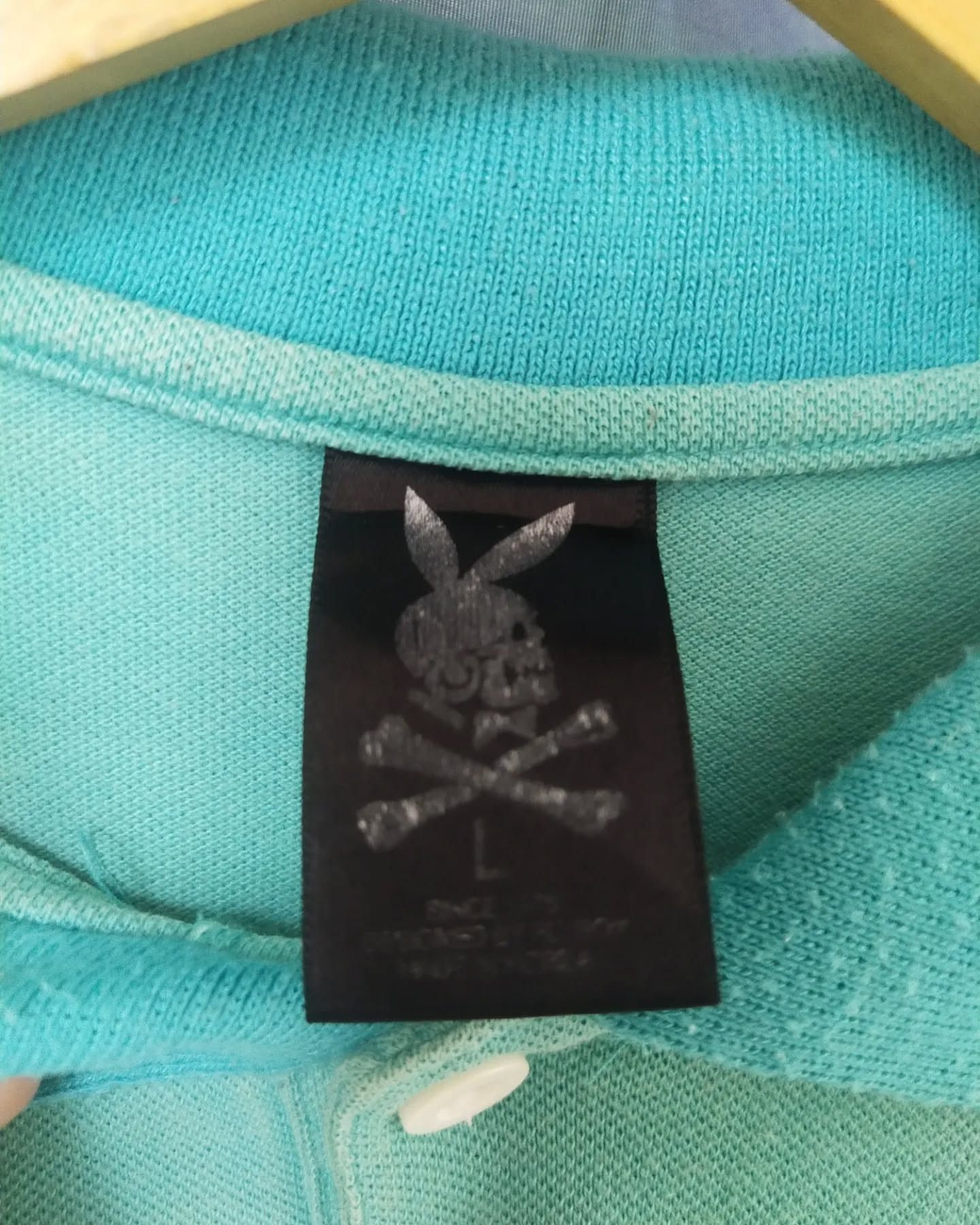 Psycho Bunny Psycho Bunny Skull Logo Polo Shirt Mint Green Size L / US 10 / IT 46 - 5 Thumbnail