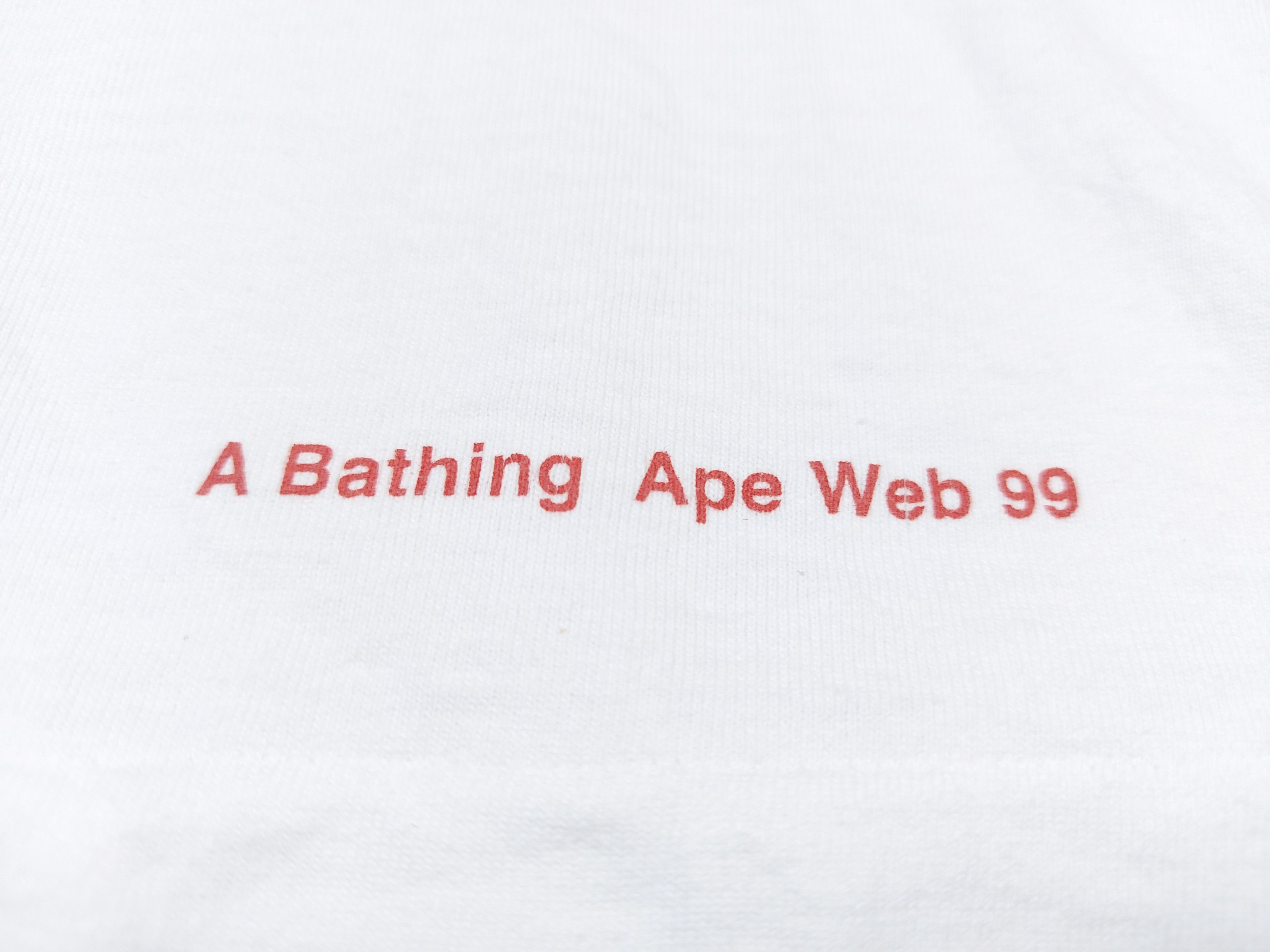 Bape × Vintage Vintage 90s Bape A Bathing Ape Web 1999 Single-Stitch TEE Size US M / EU 48-50 / 2 - 3 Thumbnail