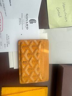 Saint sulpice leather card wallet Goyard Yellow in Leather - 36303300