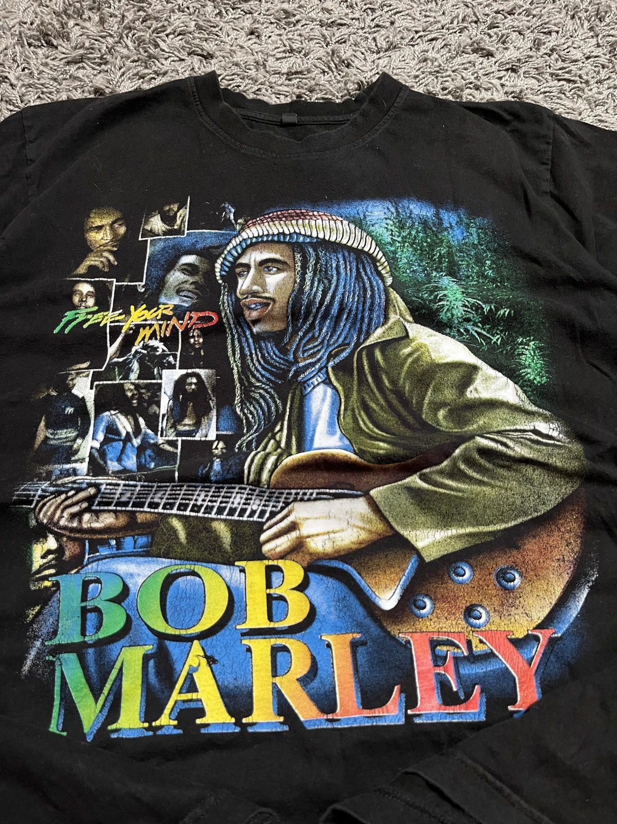 Bob Marley Vintage Bob Marley "Free Your Mind" Rap Tee Style T-Shirt Size US XXL / EU 58 / 5 - 3 Thumbnail