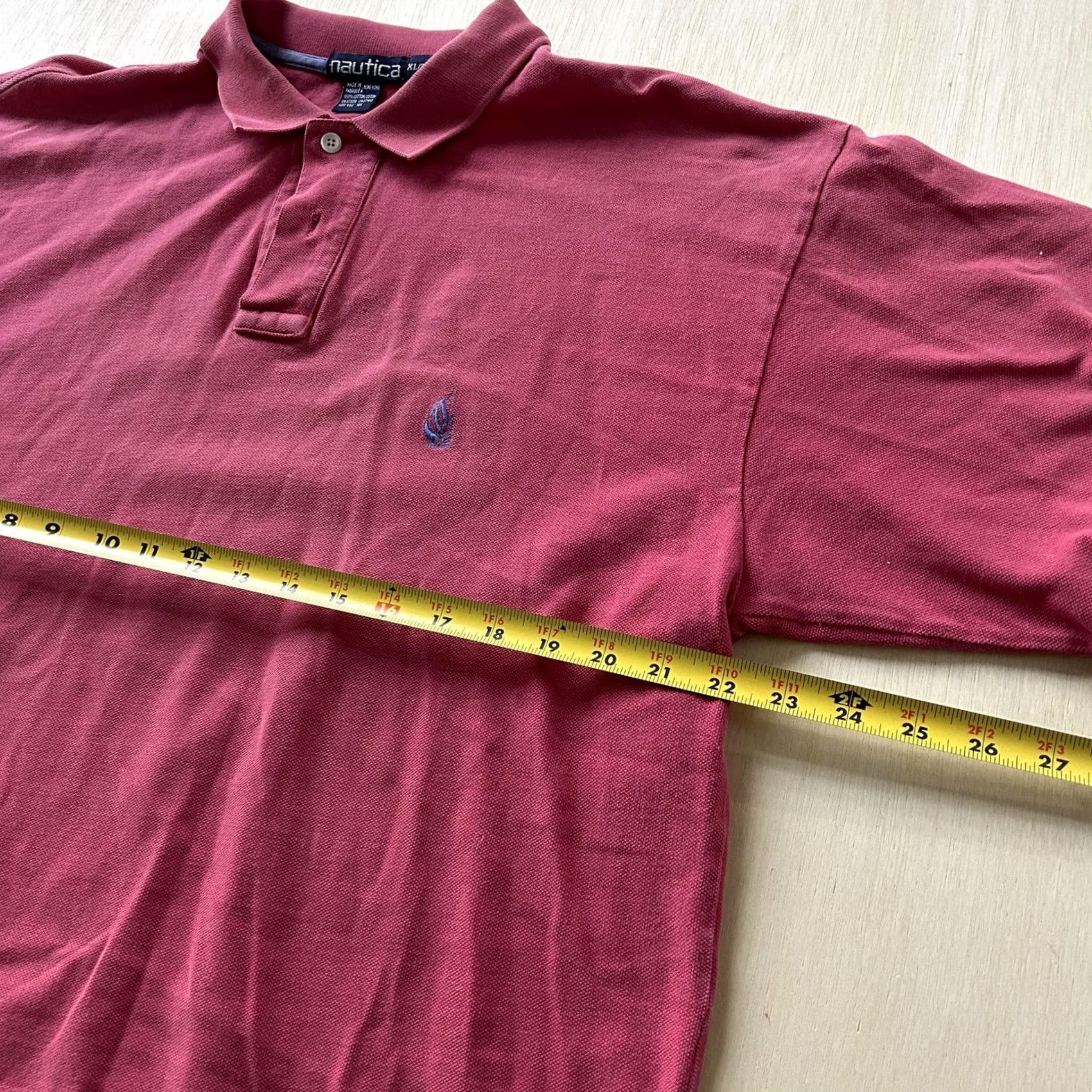 Nautica Nautica Polo Shirt Mens XL Red Solid 100% Cotton Short Sleeve Sail Logo Casual Size US XL / EU 56 / 4 - 5 Thumbnail