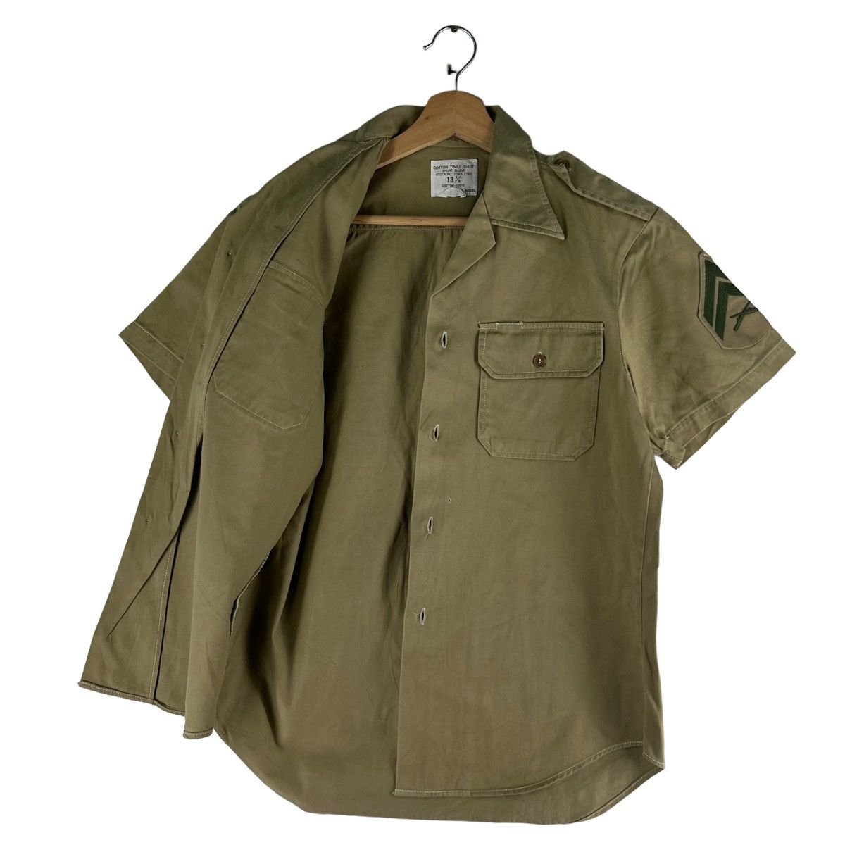 Vintage 🔥VTG COTTON TWILL SHIRT USN MILITARY SHIRT WORKER Size US S / EU 44-46 / 1 - 8 Thumbnail