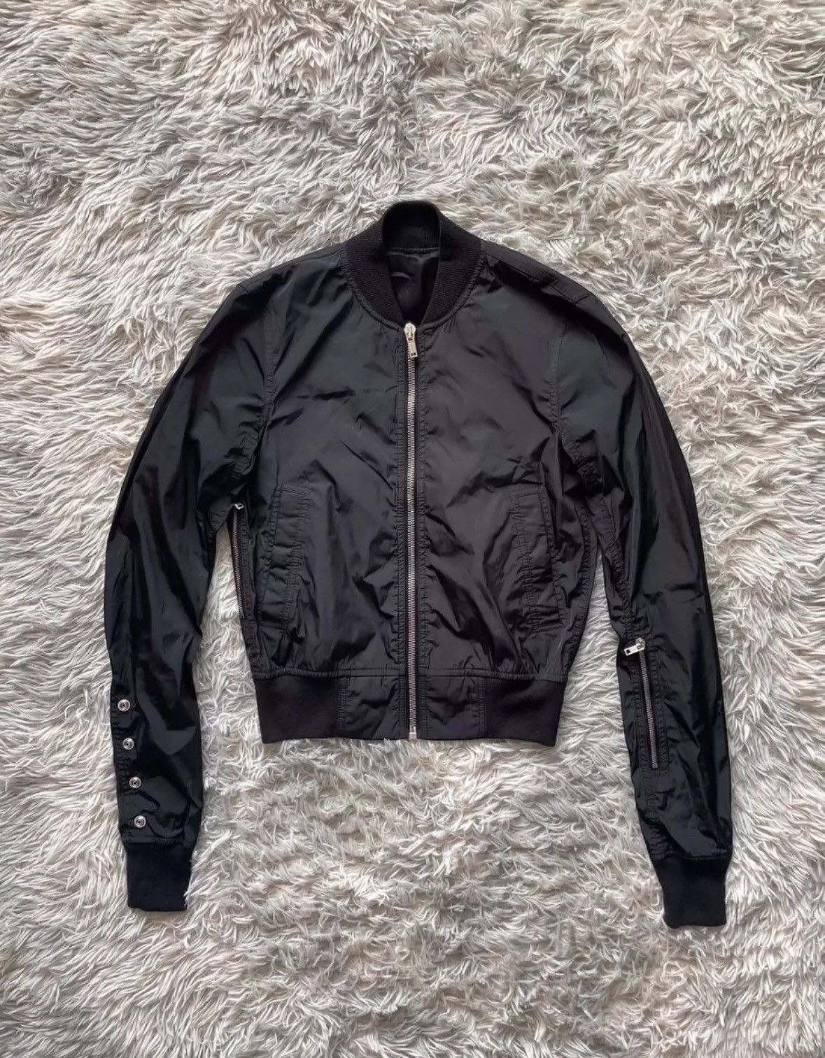 image of Rick Owens Bomber in Black, Men's (Size Medium)