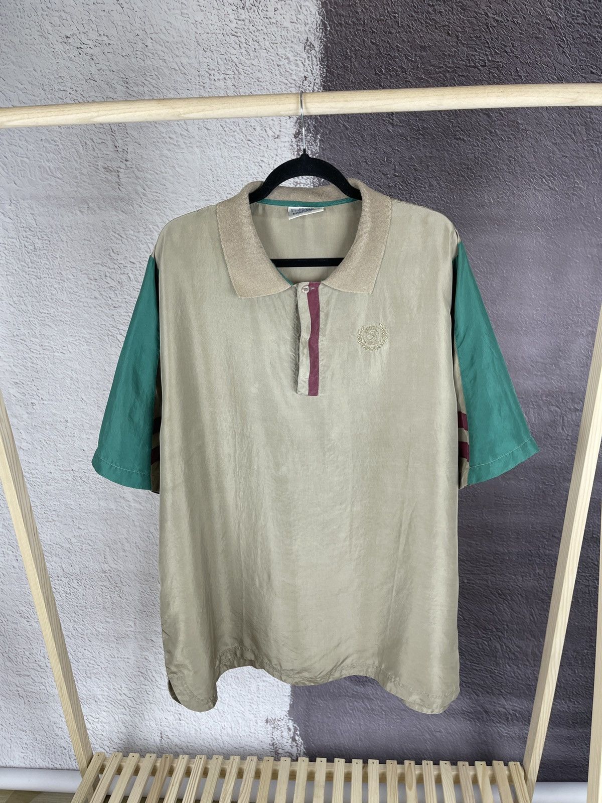 Givenchy Givenchy vintage Activewear 100% Silk multicolour polo Size US XL / EU 56 / 4 - 1 Thumbnail