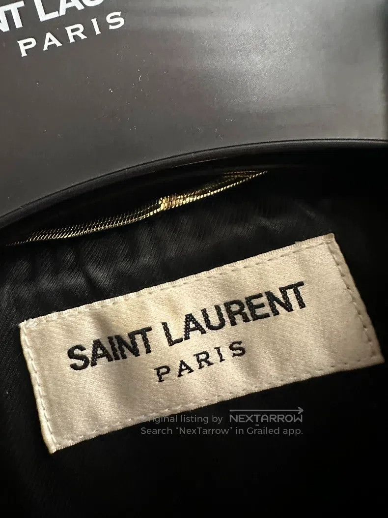 Saint Laurent Paris Saint Laurent Paris Black and white leather jacket basebal Size S / US 4 / IT 40 - 2 Thumbnail