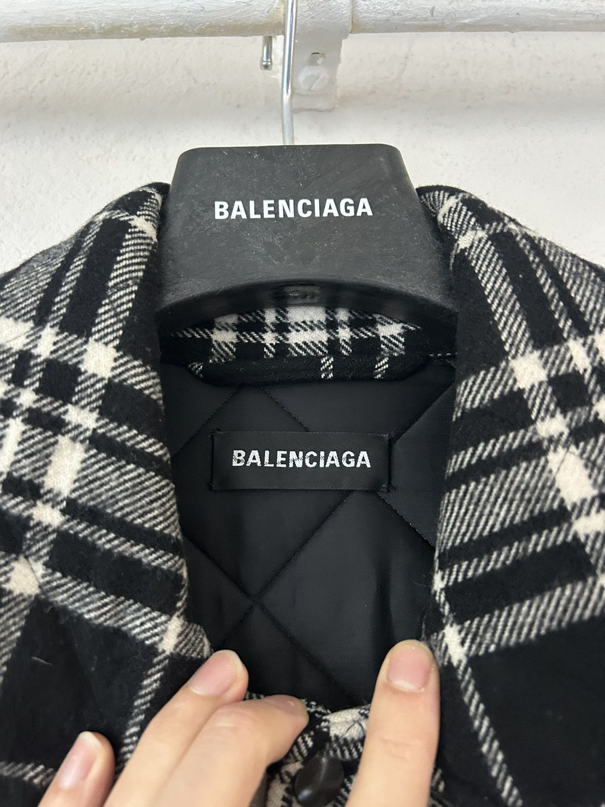 Balenciaga FW18 Oversized Quilted Plaid Jacket Size US L / EU 52-54 / 3 - 4 Thumbnail