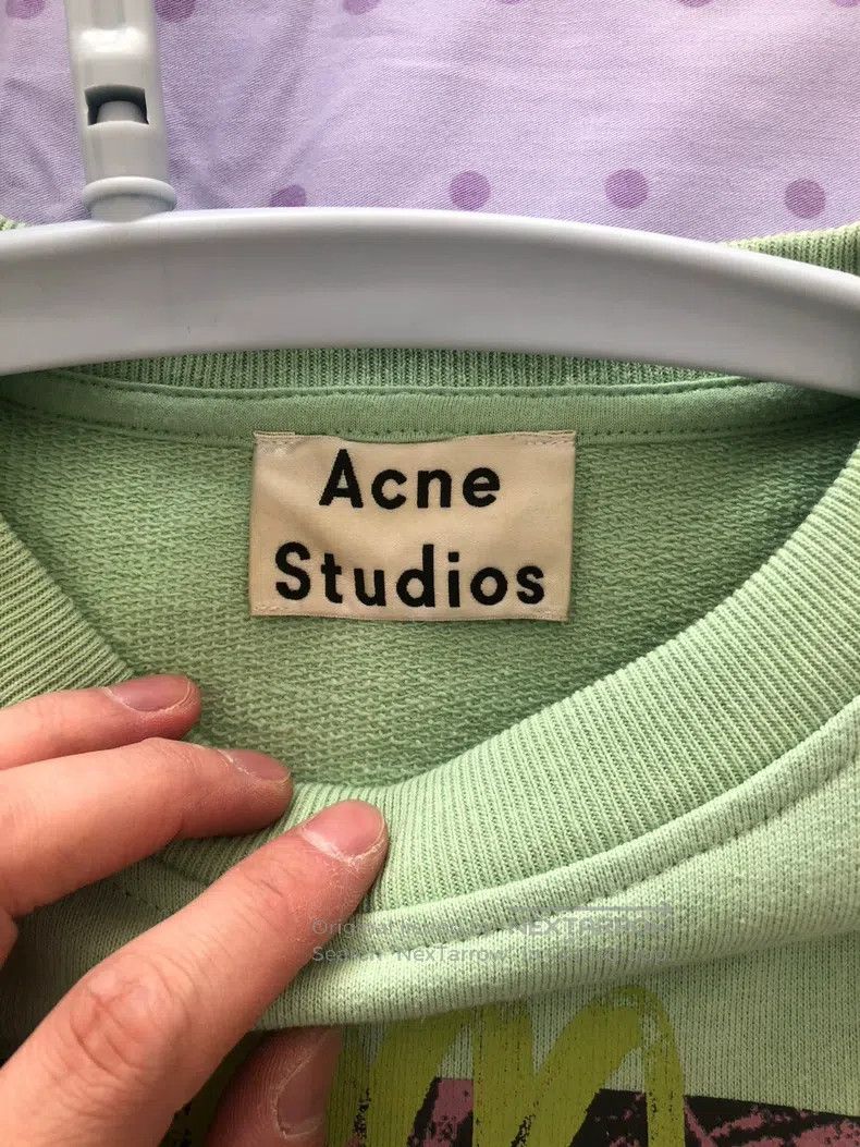 Acne Studios Acne Studios Graffiti Sweatshirt, Green Size US S / EU 44-46 / 1 - 3 Thumbnail