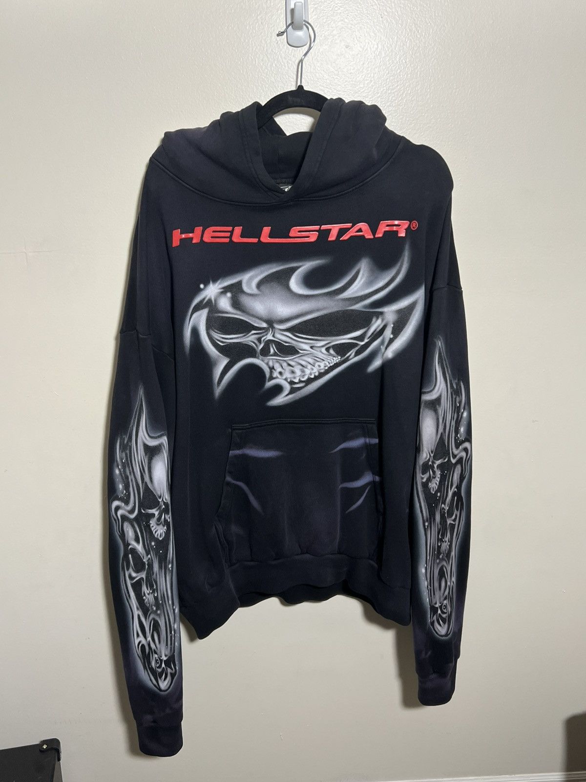 Hellstar Airbrushed Hoodie | Grailed