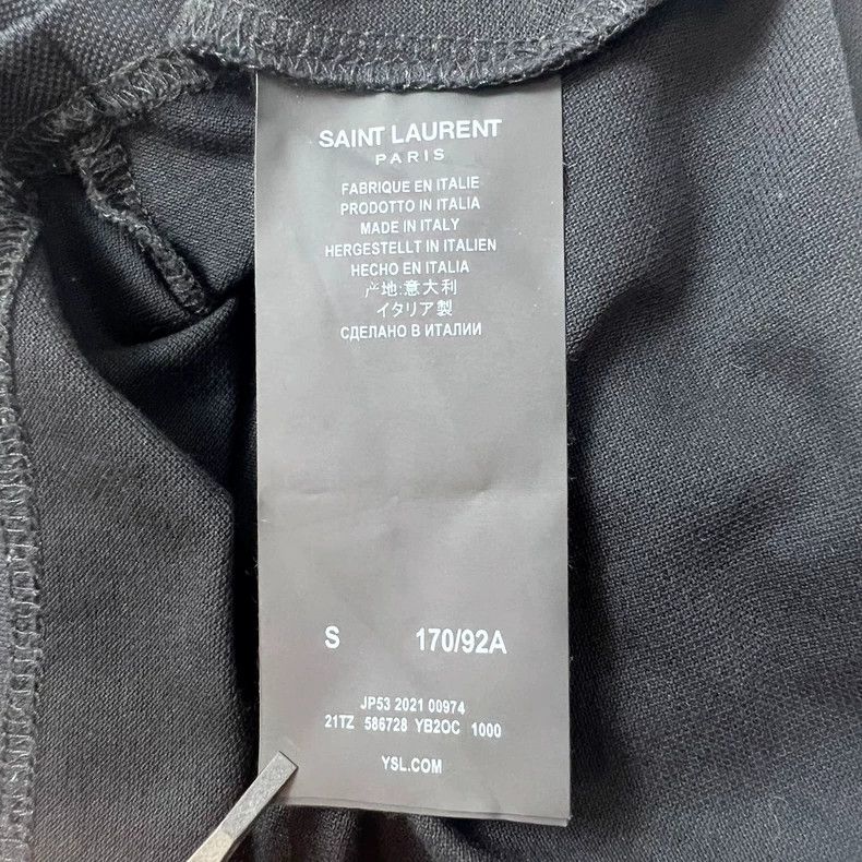 Saint Laurent Paris Saint Laurent Paris Embroidered logo black polo short slee Size US S / EU 44-46 / 1 - 6 Thumbnail