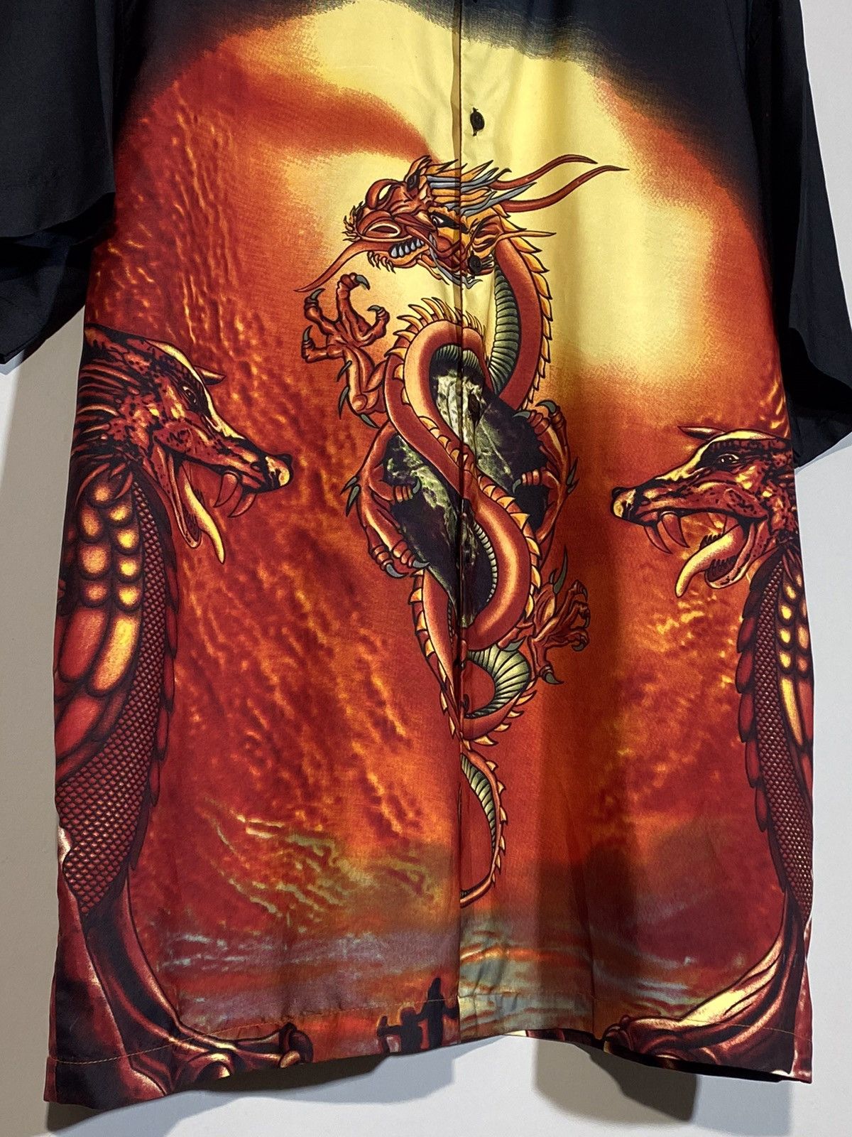 Japanese Brand × Vintage Vintage Y2k Dragon Japanese Avant Garde streetwear shirt Size US XL / EU 56 / 4 - 5 Thumbnail