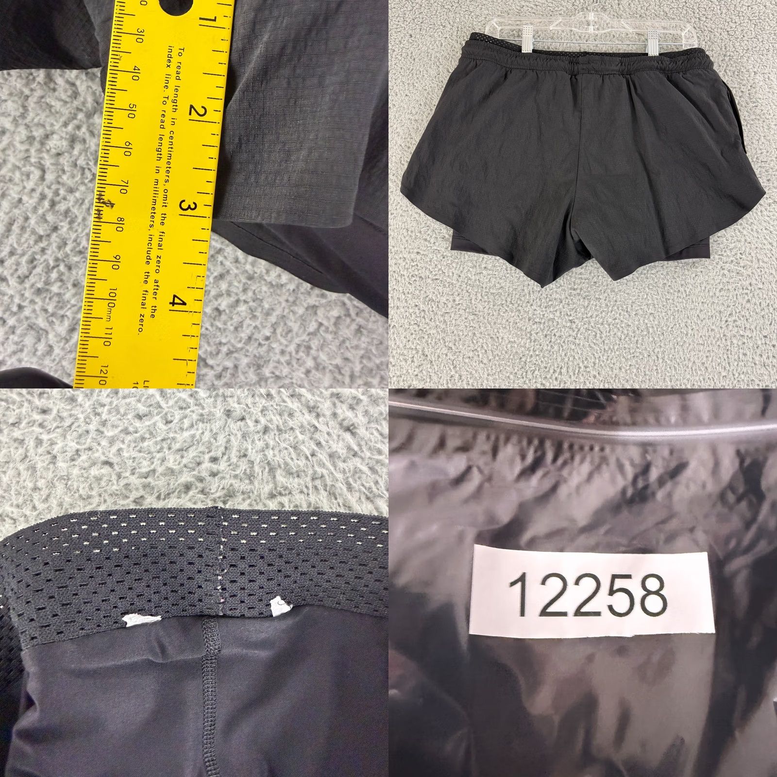 Athleta Athleta Shorts Womens Medium Black Drawstring 2 in 1 Athletic Run Easy Care Pockets Size 32" / US 10 / IT 46 - 8 Thumbnail