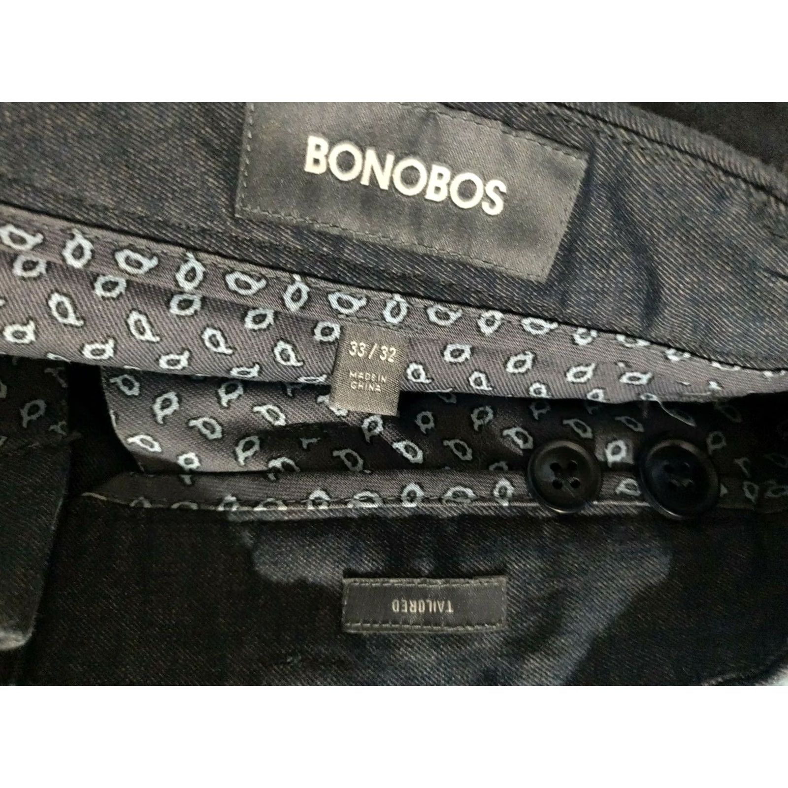 Bonobos Bonobos Chino Pants Mens 33x31 Athletic Fit Casual Dress Darker Blue/Gray Size US 34 / EU 50 - 4 Thumbnail