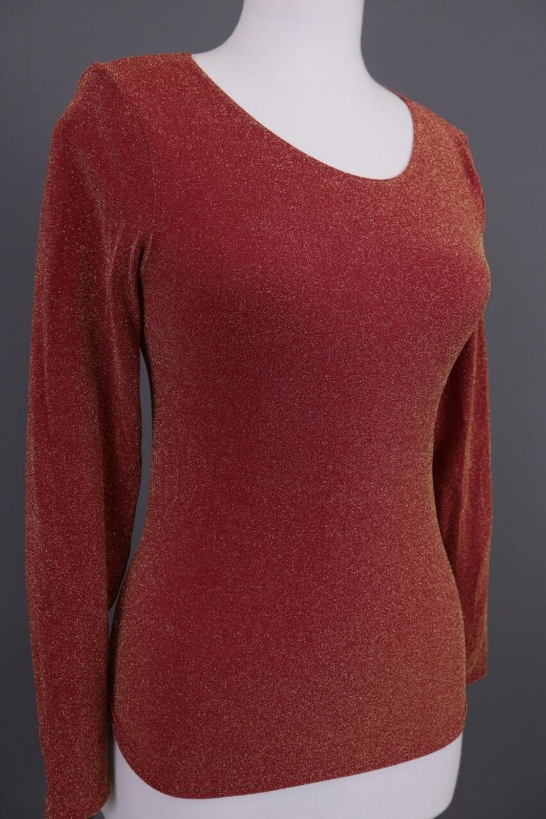 Wolford Wolford Metallics Austria Burgundy Relaxed Top Shirt Size M Size M / US 6-8 / IT 42-44 - 5 Thumbnail