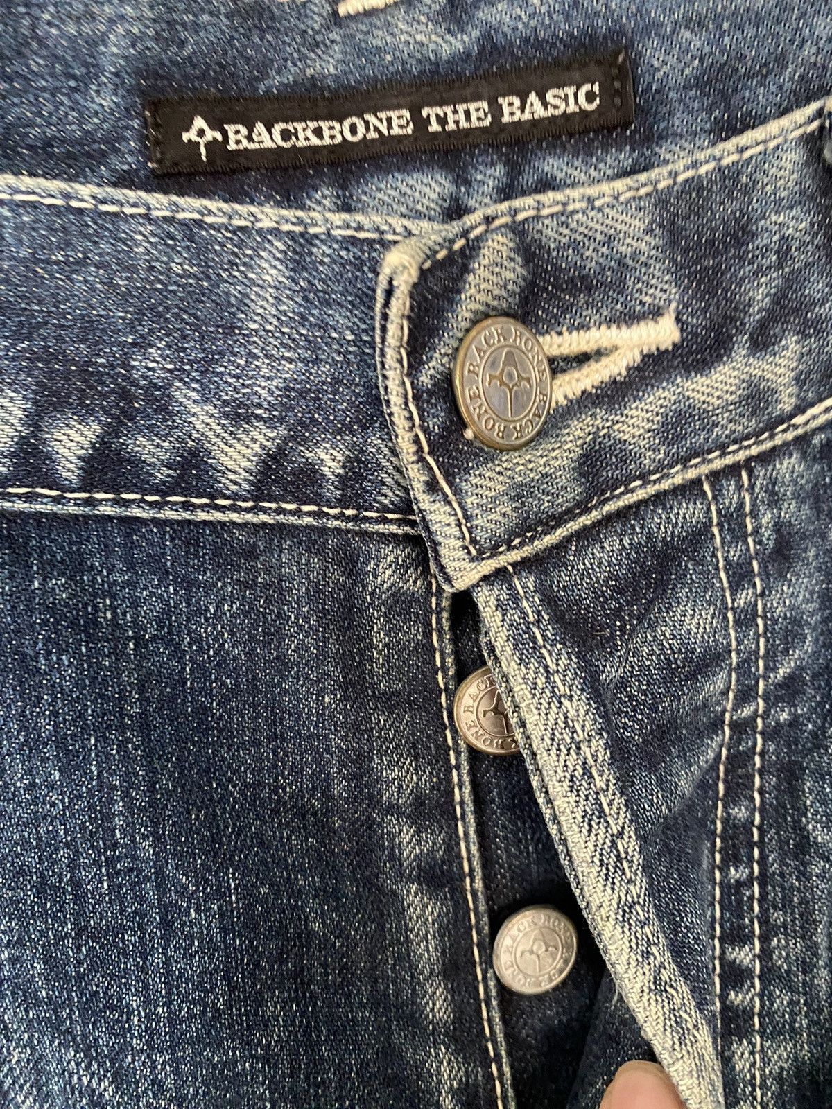 Backbone × Obelisk × Shellac 2000s Backbone Japan Embroidered logo Flare denim Size US 32 / EU 48 - 10 Thumbnail