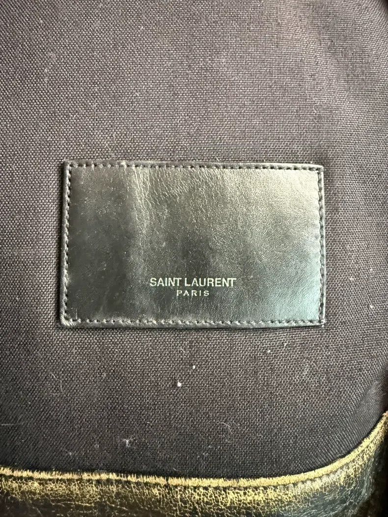 Saint Laurent Paris Saint Laurent Paris 16AW Black Washed Worn Cowhide Backpac Size ONE SIZE - 7 Thumbnail